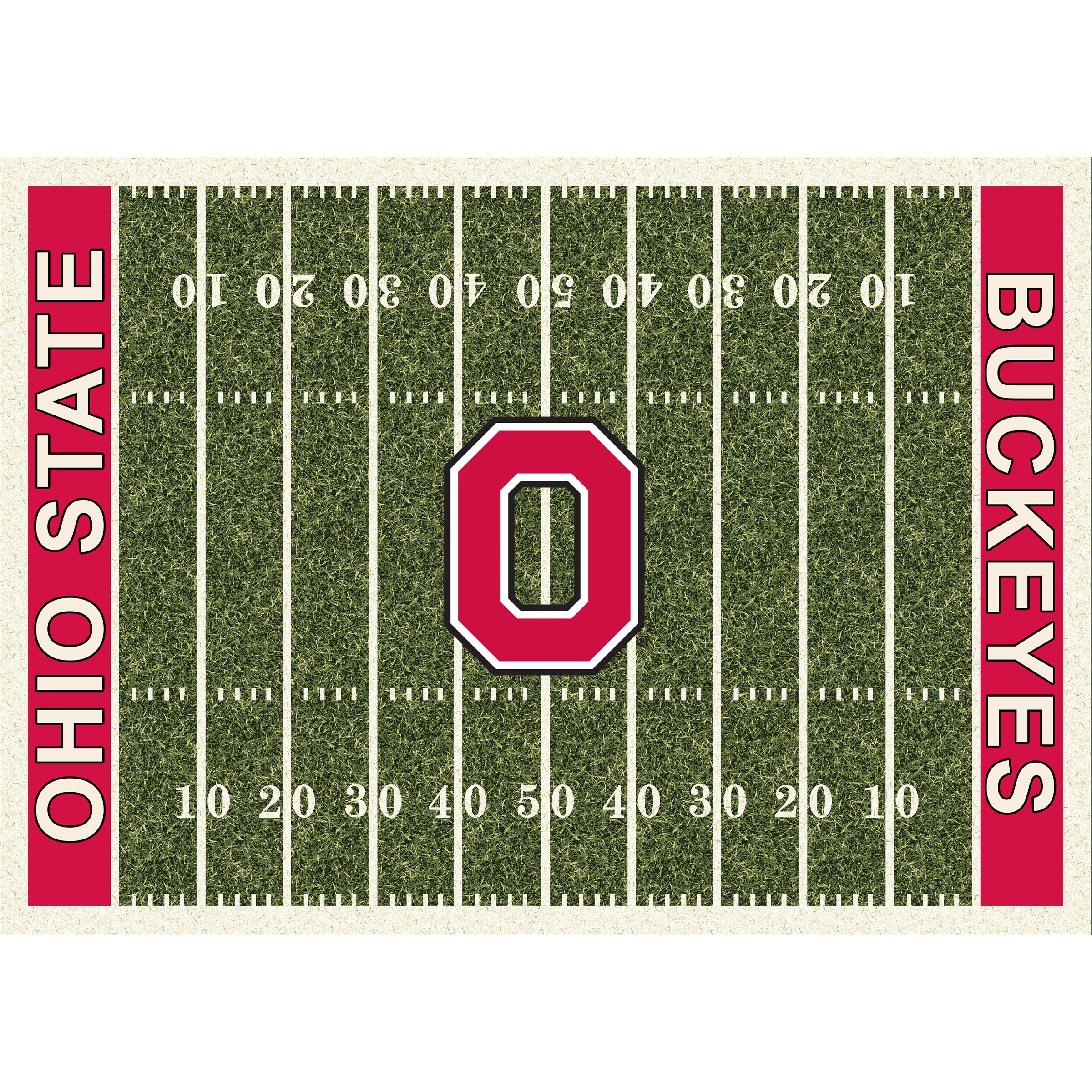 Ncaa Ohio State Buckeyes Team Logo Area Rug Home-Field Design