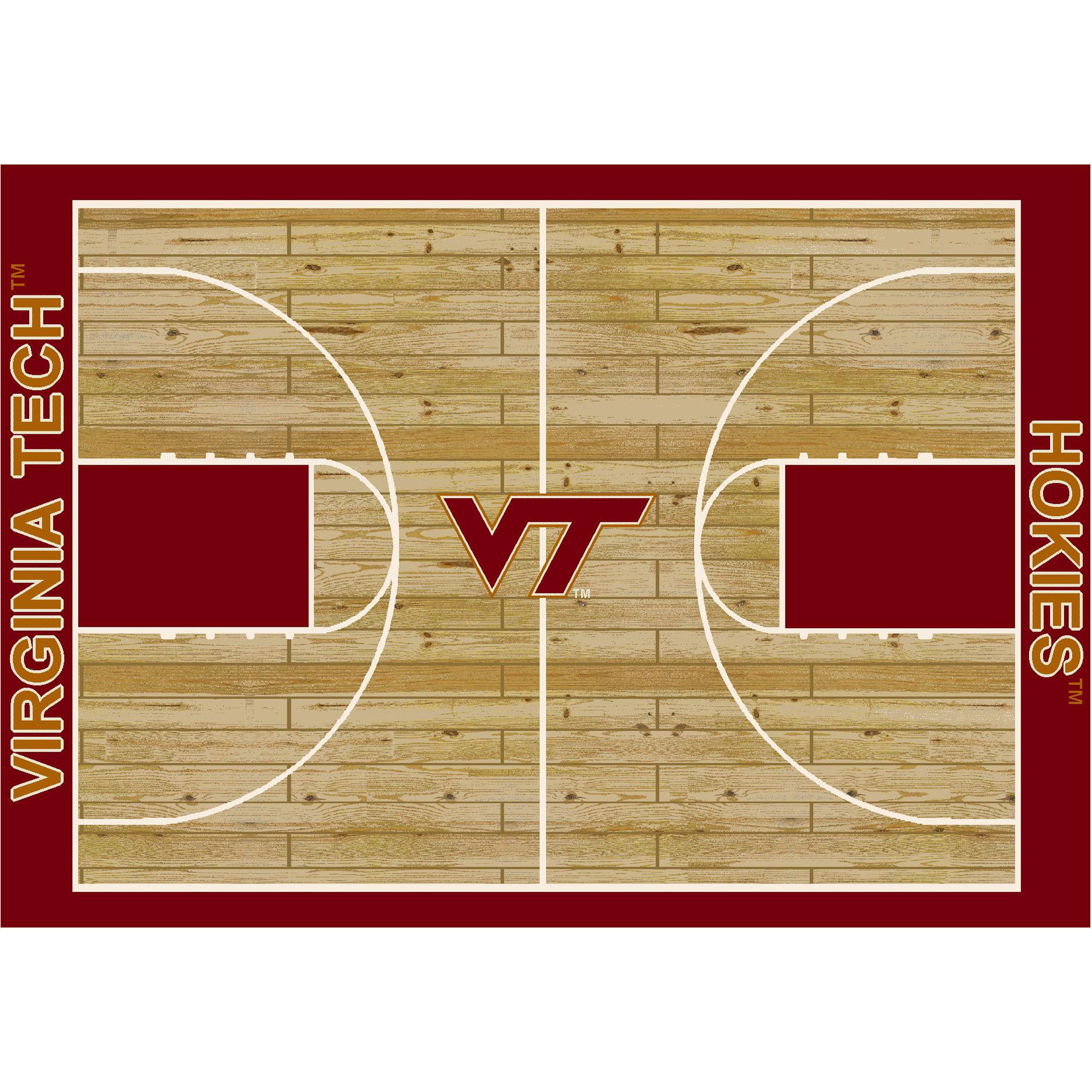 Ncaa Virginia Tech Hokies Team Logo Area Rug Court-Side Design
