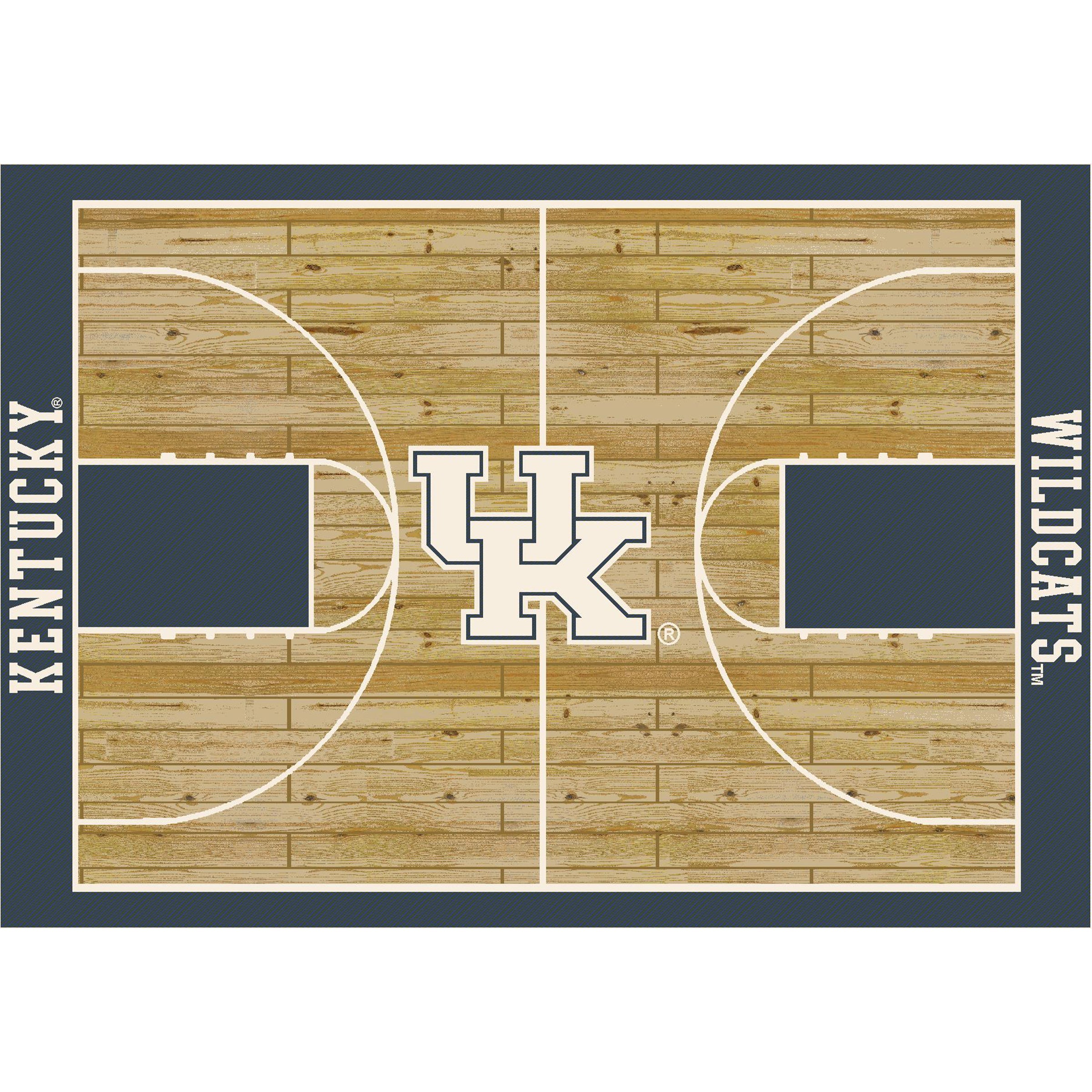 Ncaa Kentucky Wildcats Team Logo Area Rug Court-Side Design