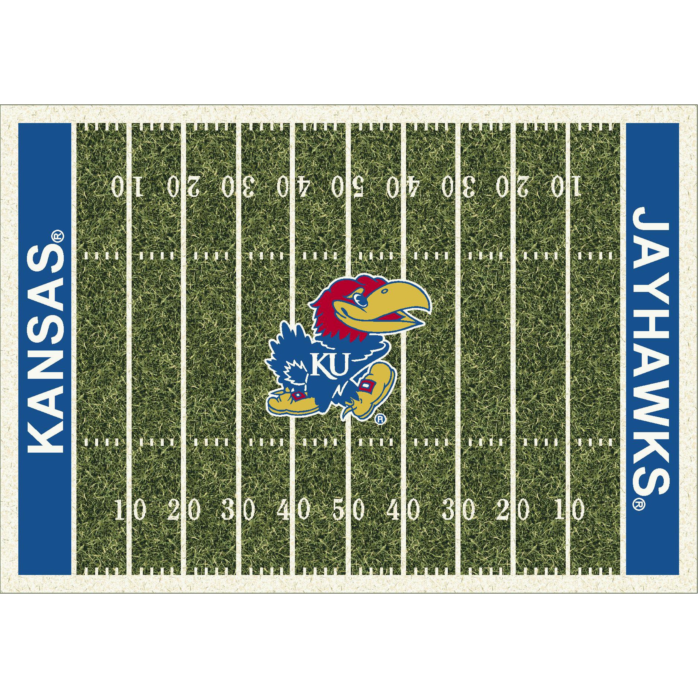 Ncaa Kansas Jayhawks Team Logo Area Rug Home-Field Design