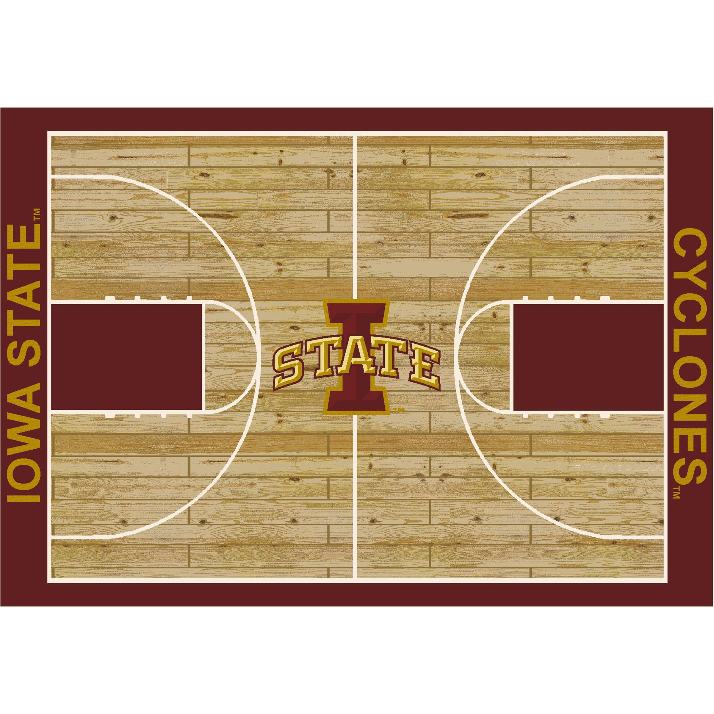 Ncaa Iowa State Cyclones Team Logo Area Rug Court-Side Design