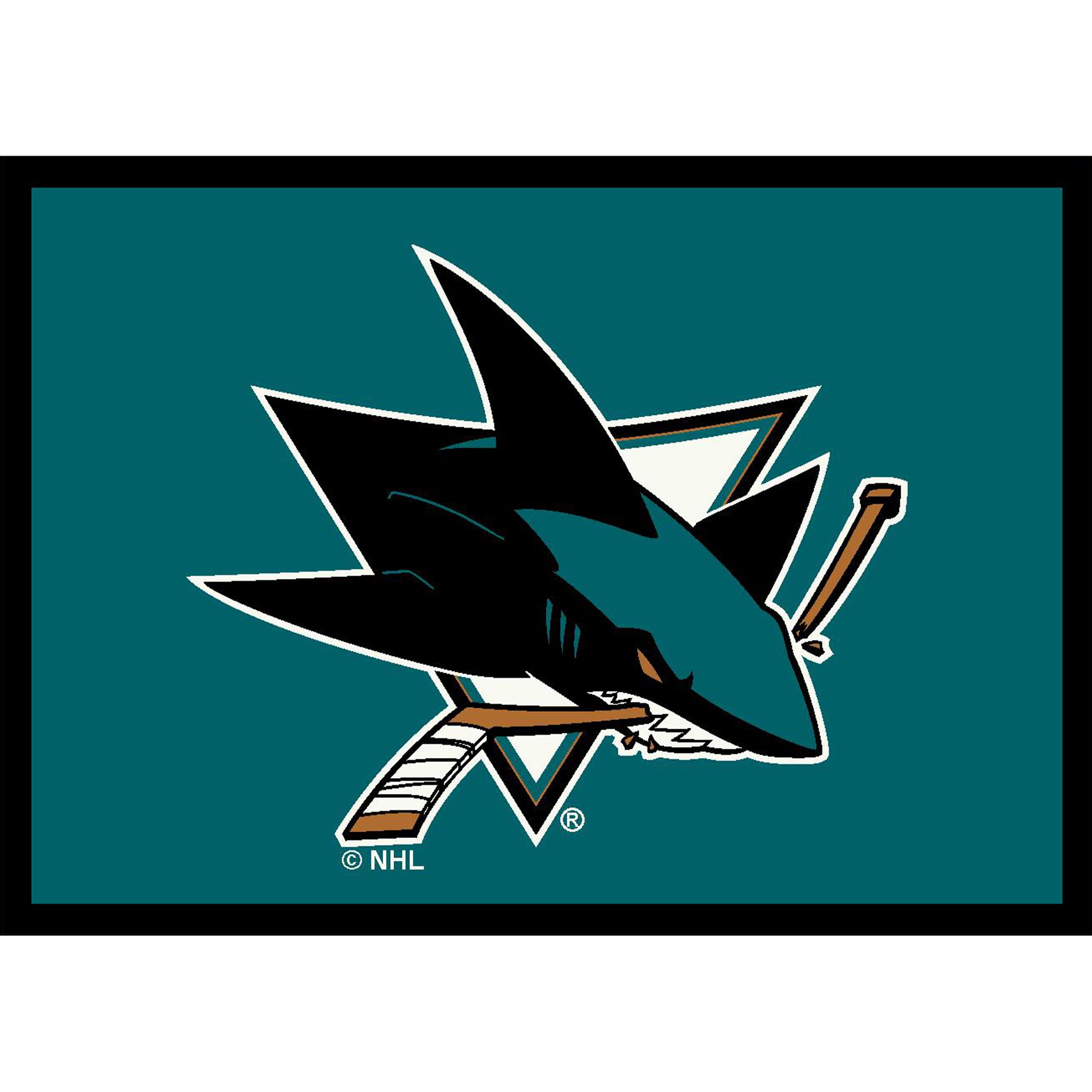 Nhl San Jose Sharks Team Logo Area Rug Spirit Design