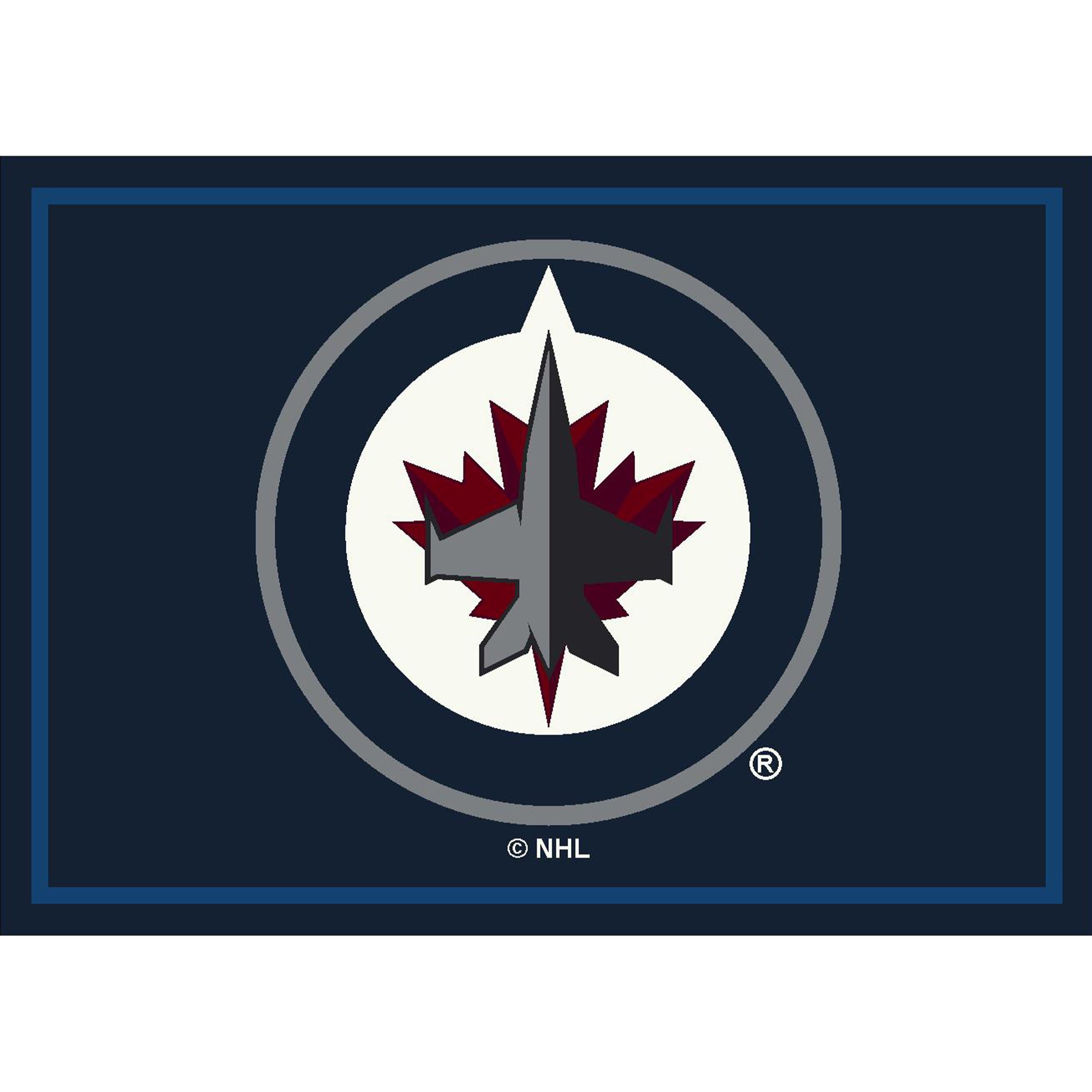 Nhl Winnipeg Jets Team Logo Area Rug Spirit Design