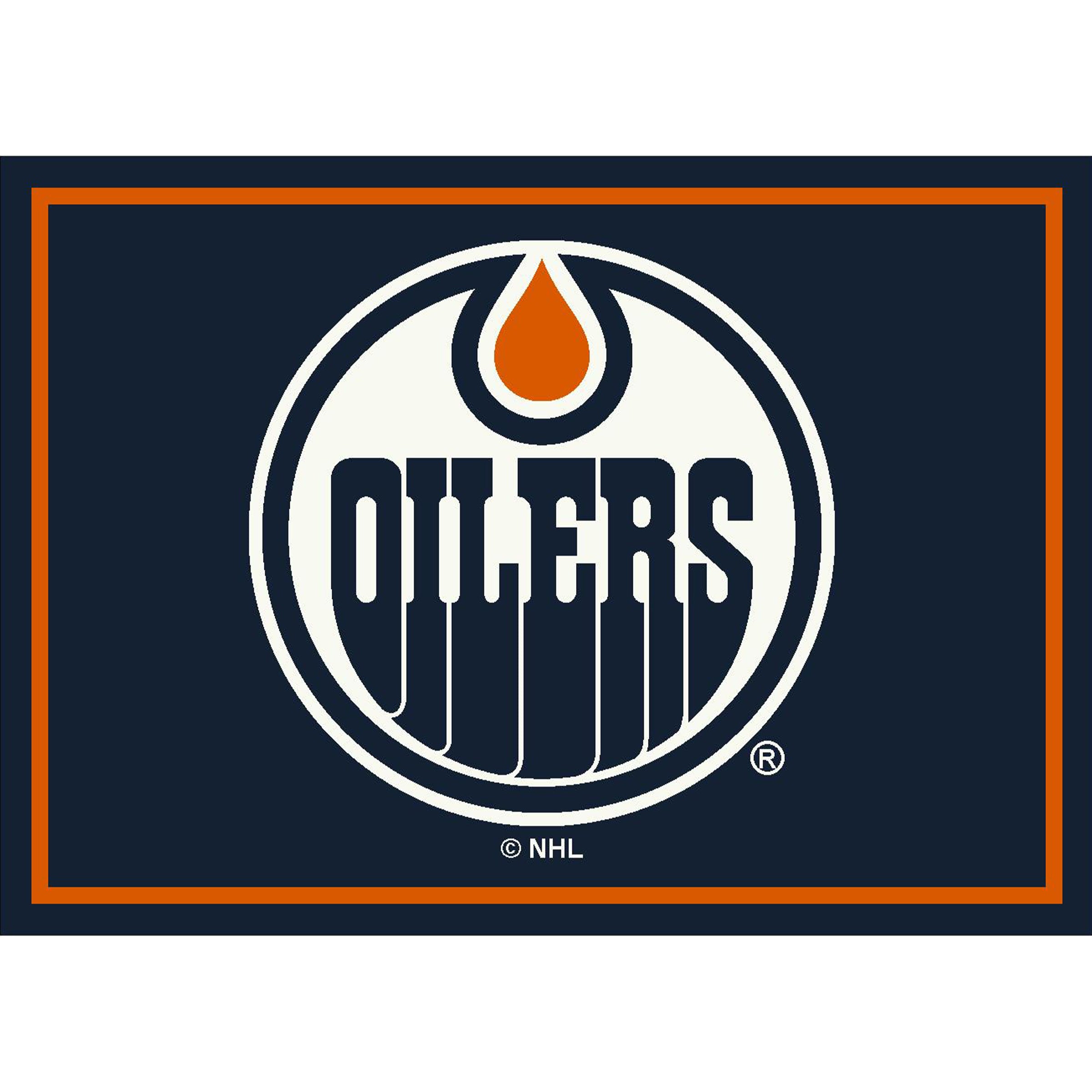 Nhl Edmonton Oilers Team Logo Area Rug Spirit Design