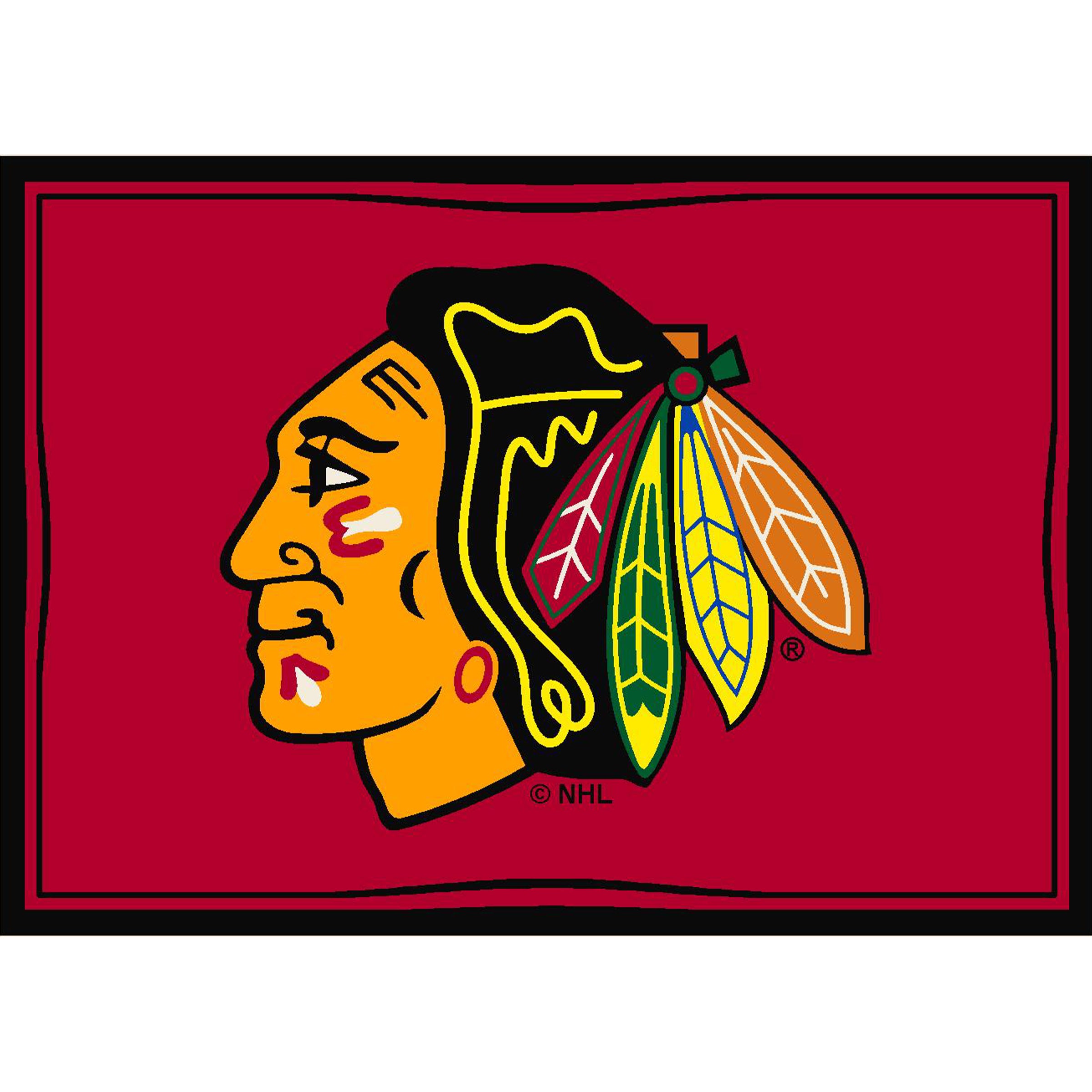 Nhl Chicago Blackhawks Team Logo Area Rug Spirit Design