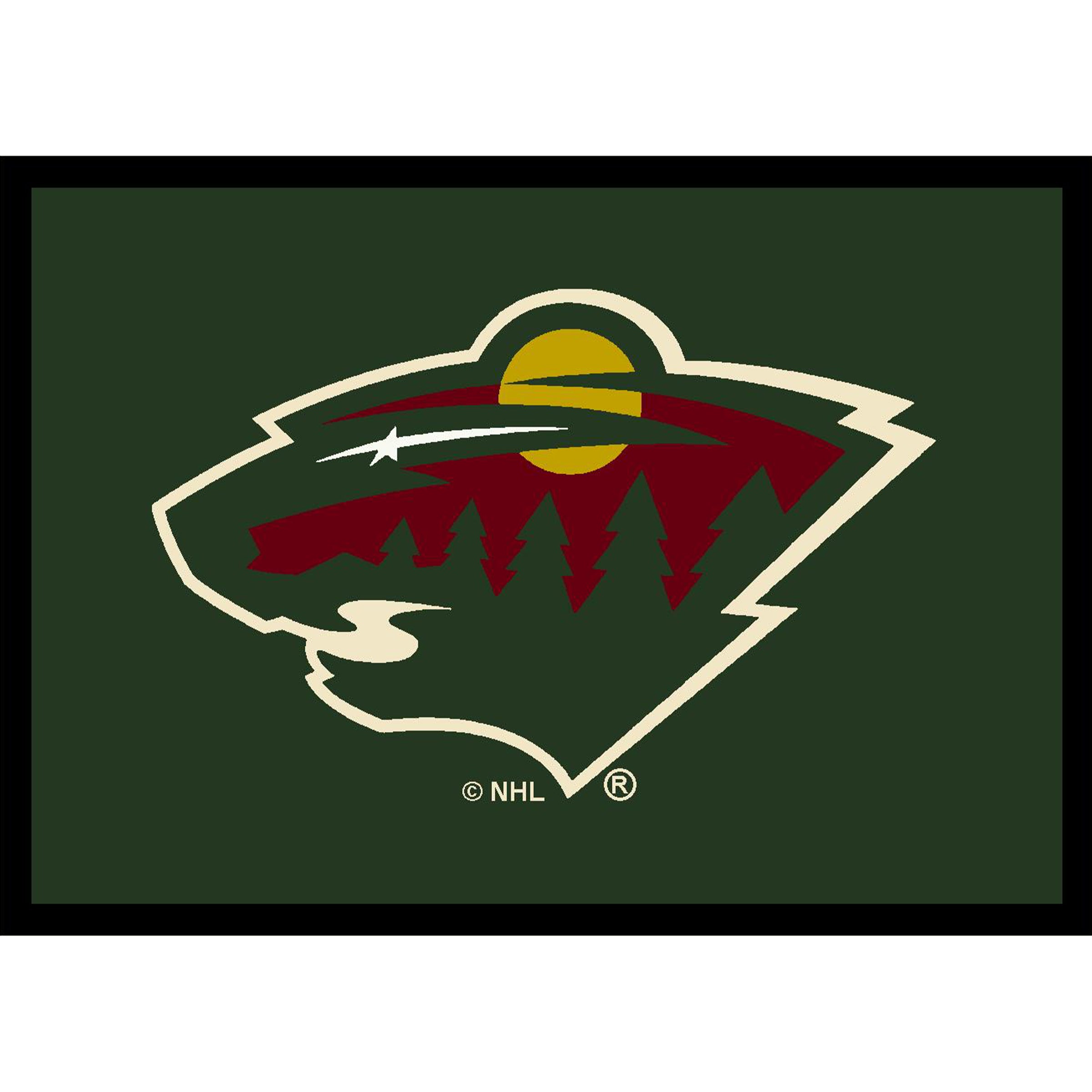 Nhl Minnesota Wild Team Logo Area Rug Spirit Design