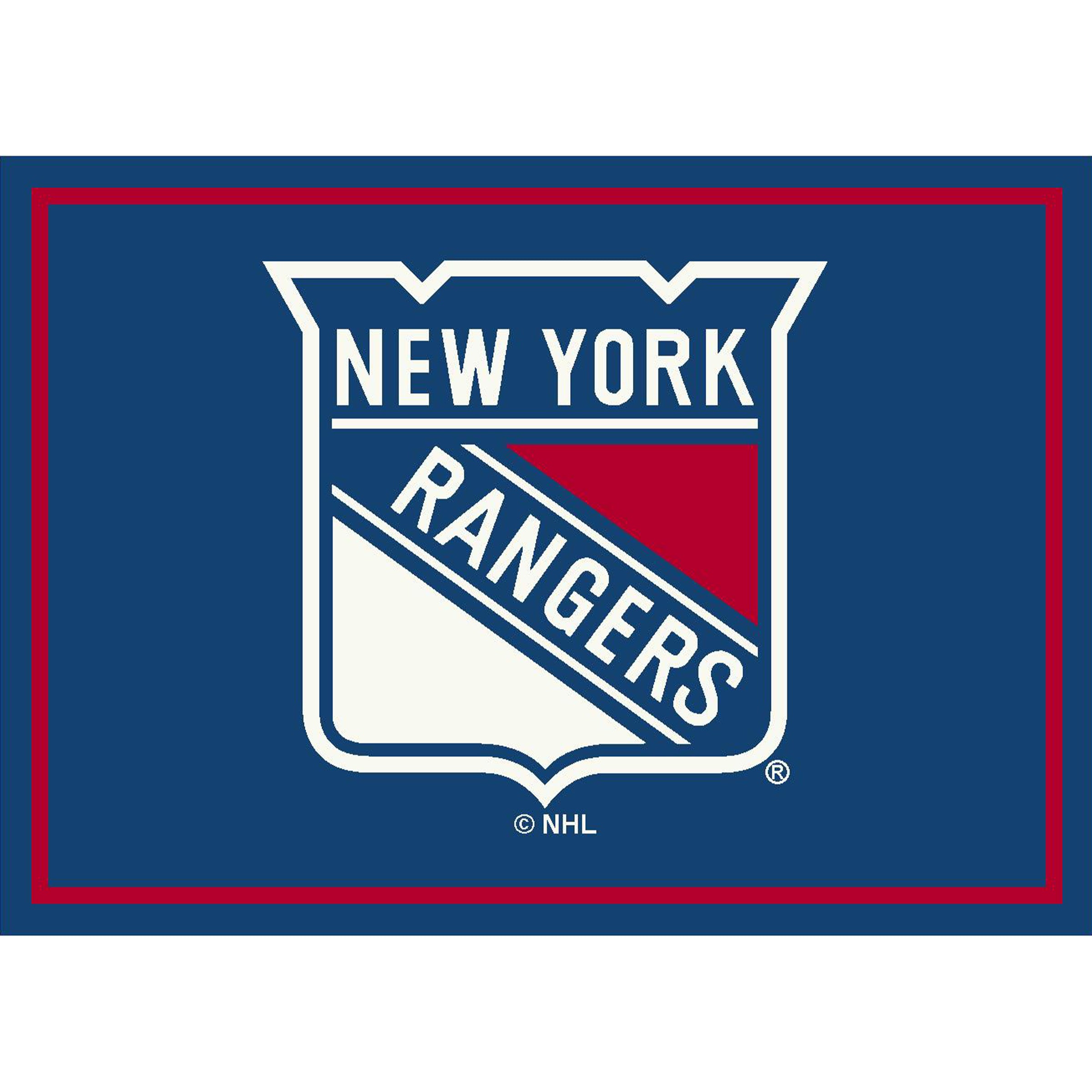 Nhl New York Rangers Team Logo Area Rug Spirit Design