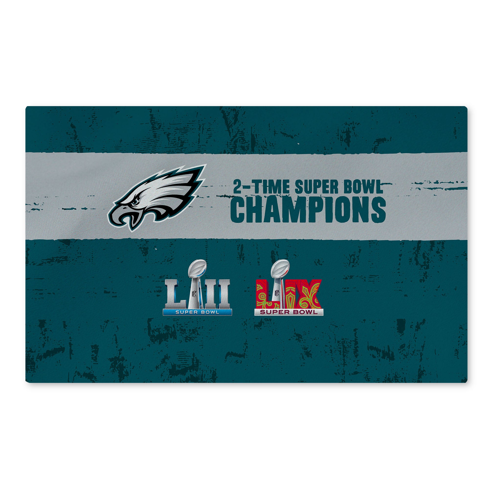 Nfl Philadelphia Eagles 2 Time Super Bowl Champion Washable Rug