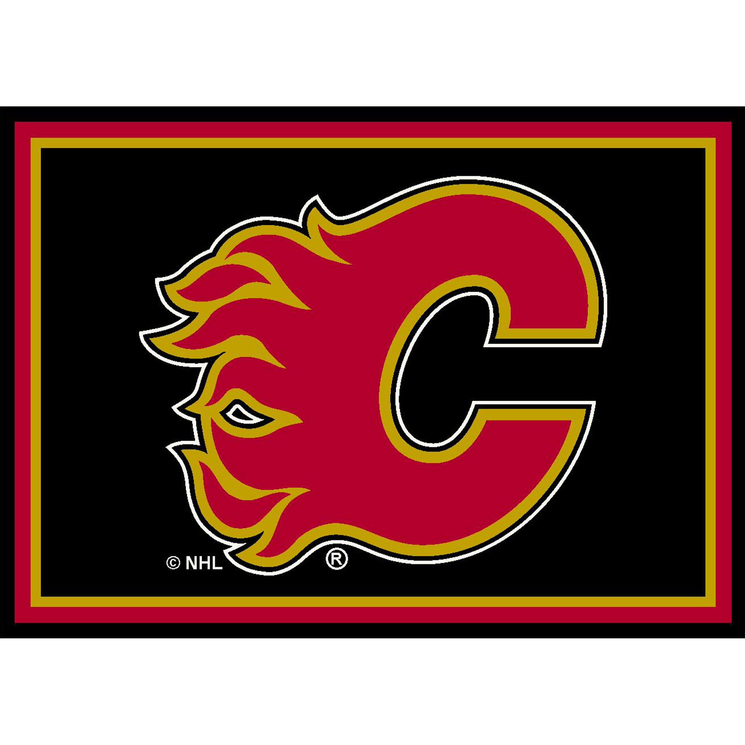 Nhl Calgary Flames Team Logo Area Rug Spirit Design