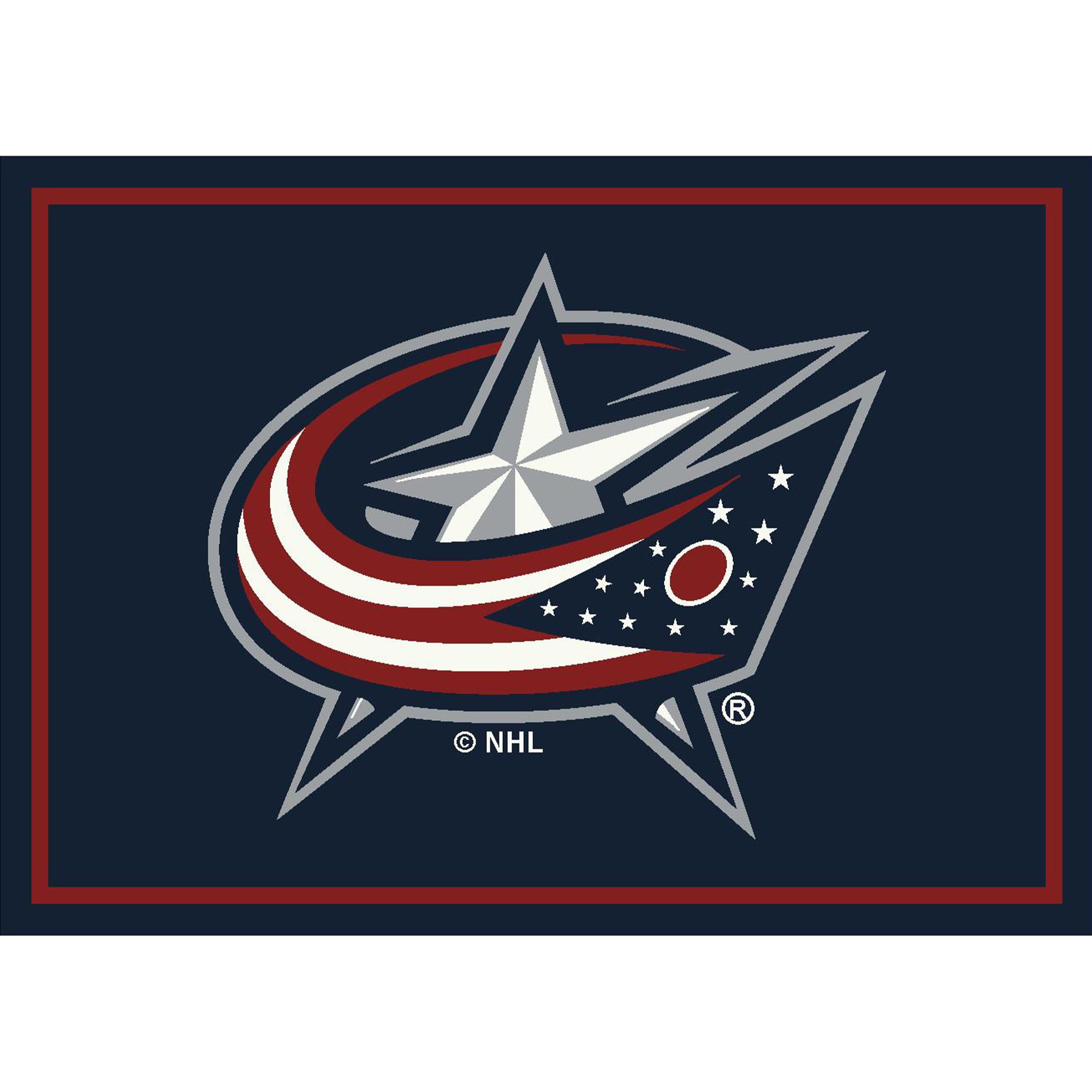 Nhl Columbus Blue Jackets Team Logo Area Rug Spirit Design