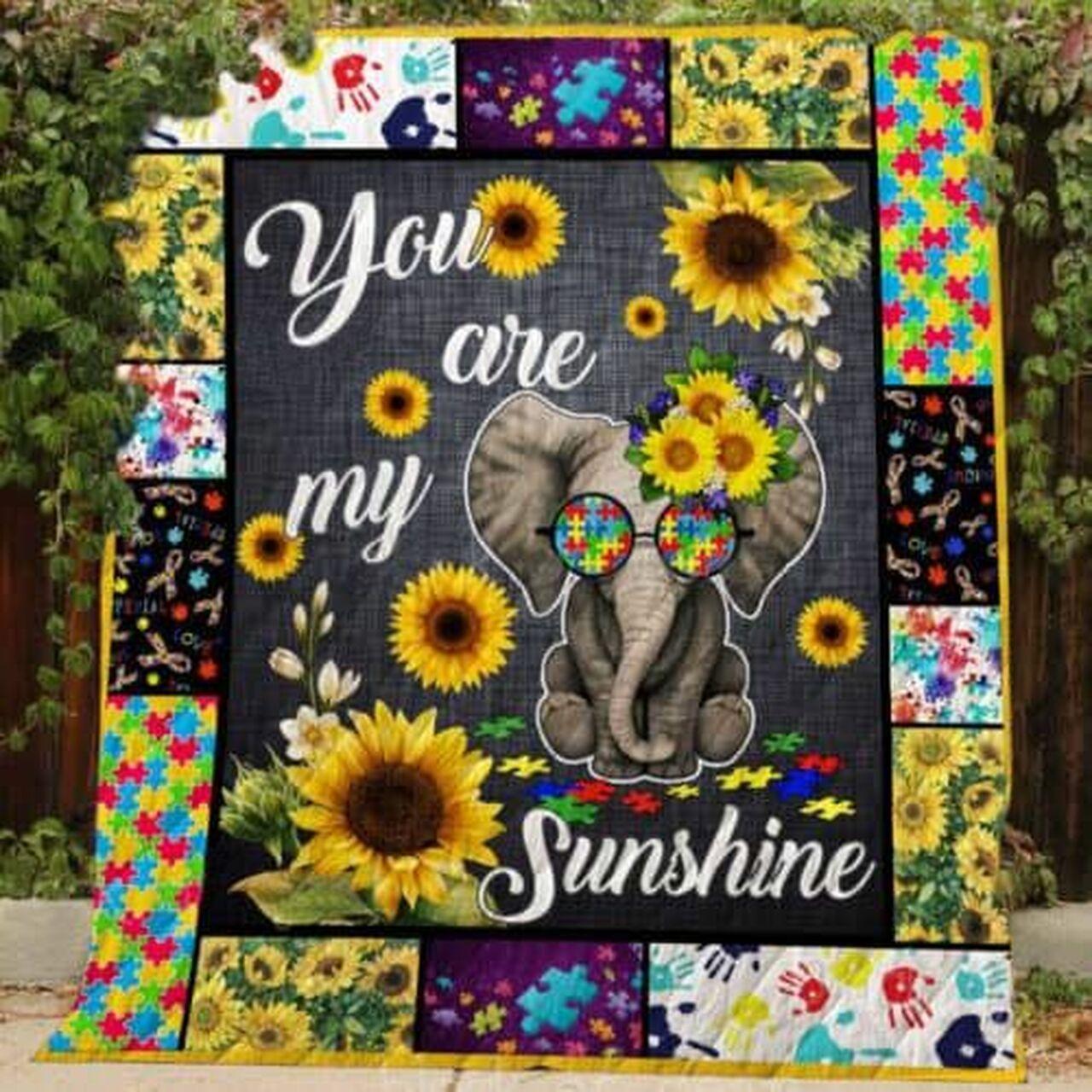 Elephant Am You Are unshine Quilt Blanket Greattomized G For Birthday C Thgiving Perfect G For Elephant Lover