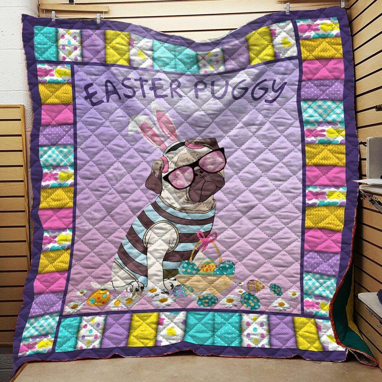 Pugter Puggy Quilt Blanket Dhc020120697Td