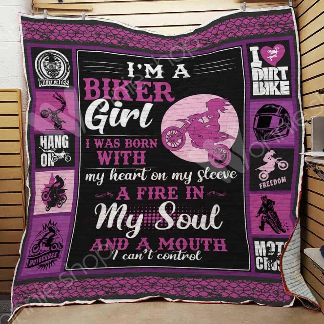 Dirt Bike Quilt Blanket