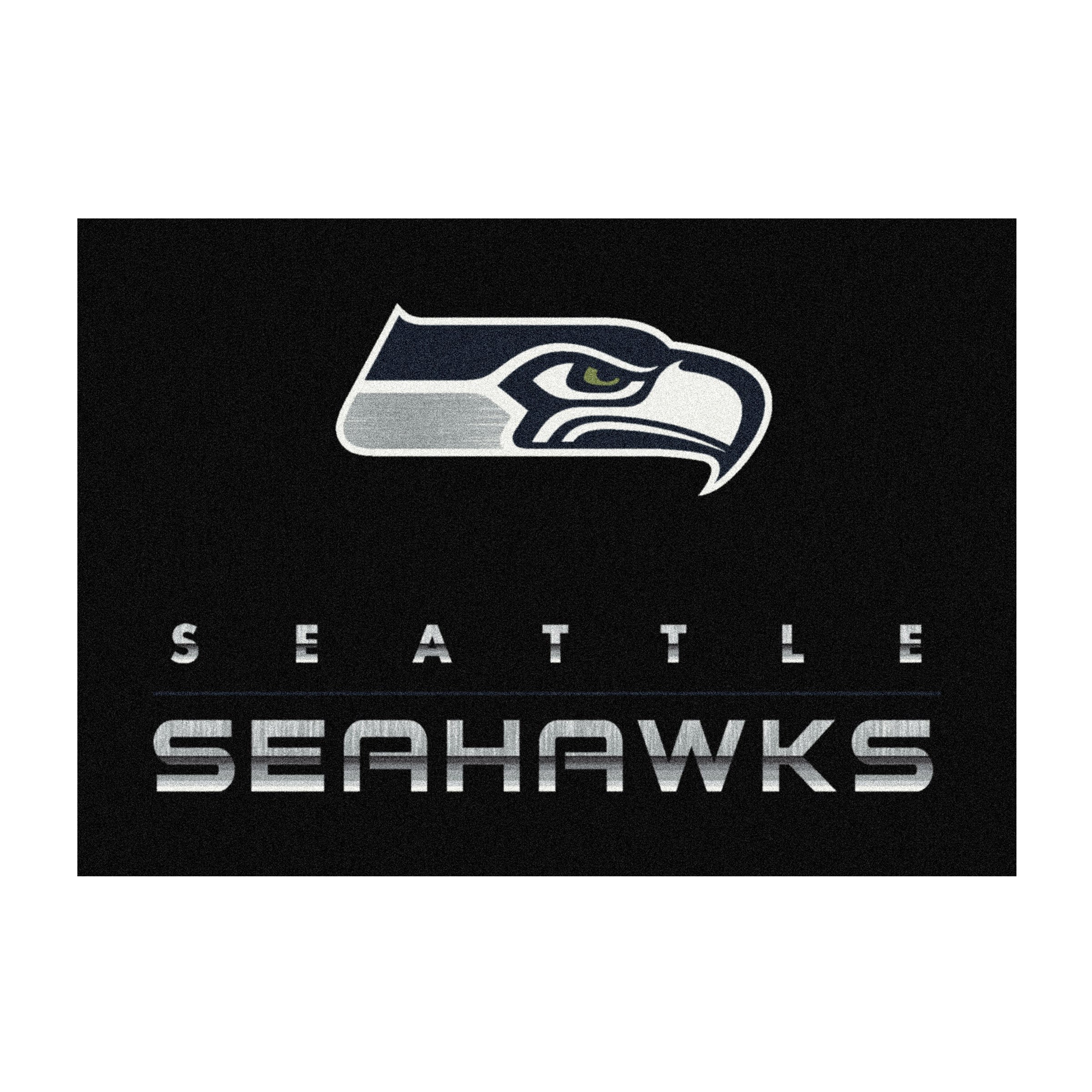 Nfl Seattle Seahawks Team Logo Area Rug Chrome Design