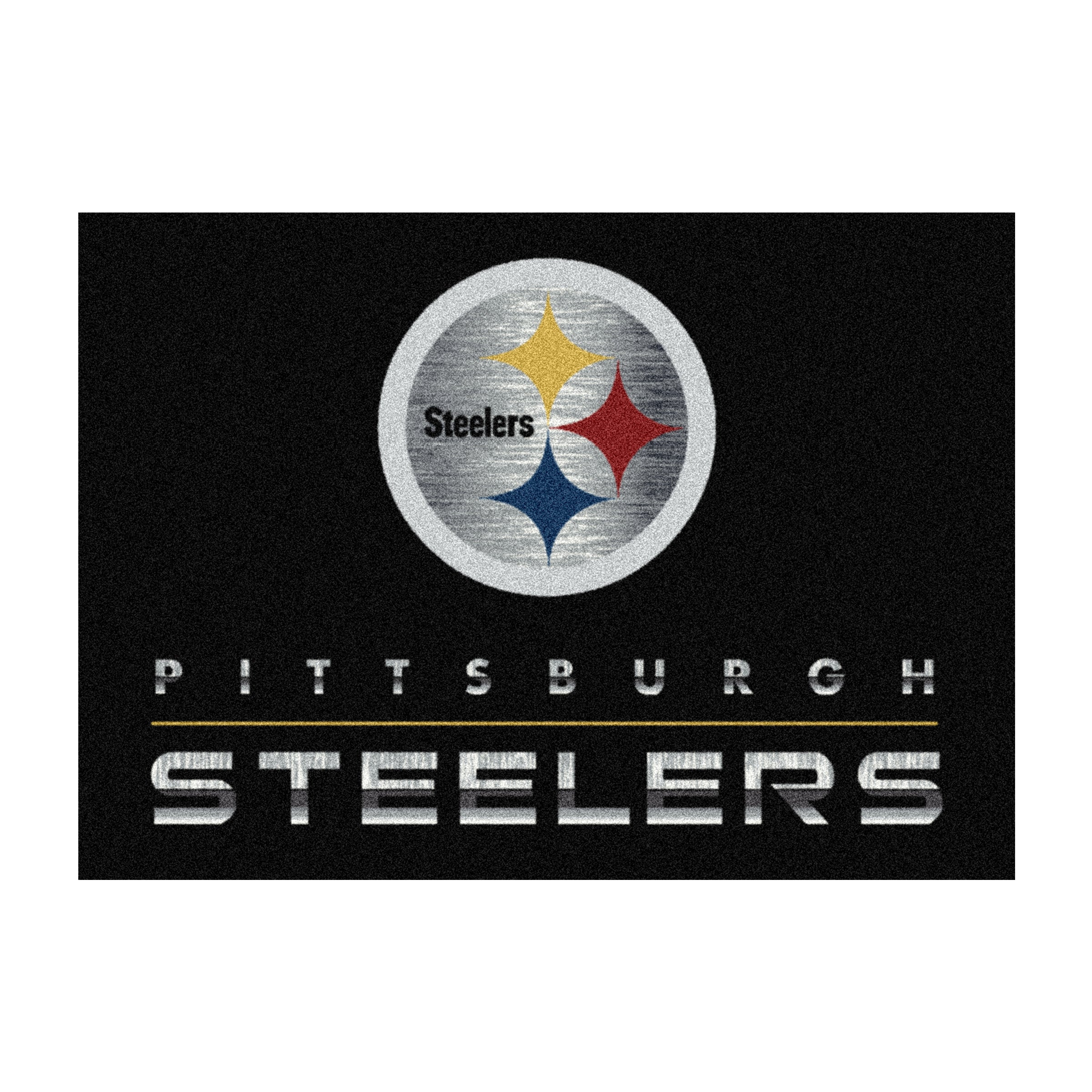 Nfl Pittsburgh Steelers Team Logo Area Rug Chrome Design