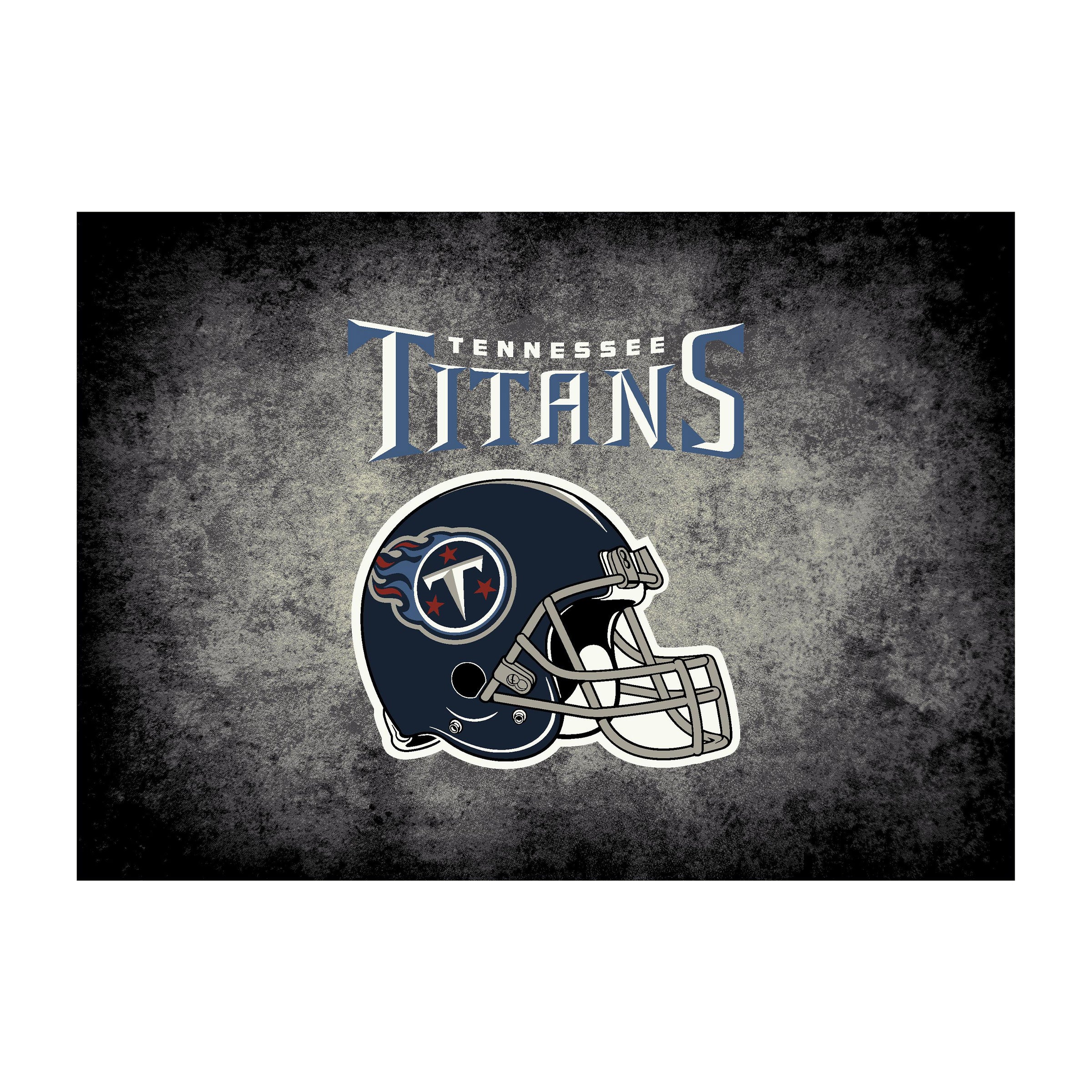 Nfl Tennessee Titans Team Logo Area Rug Distressed Design