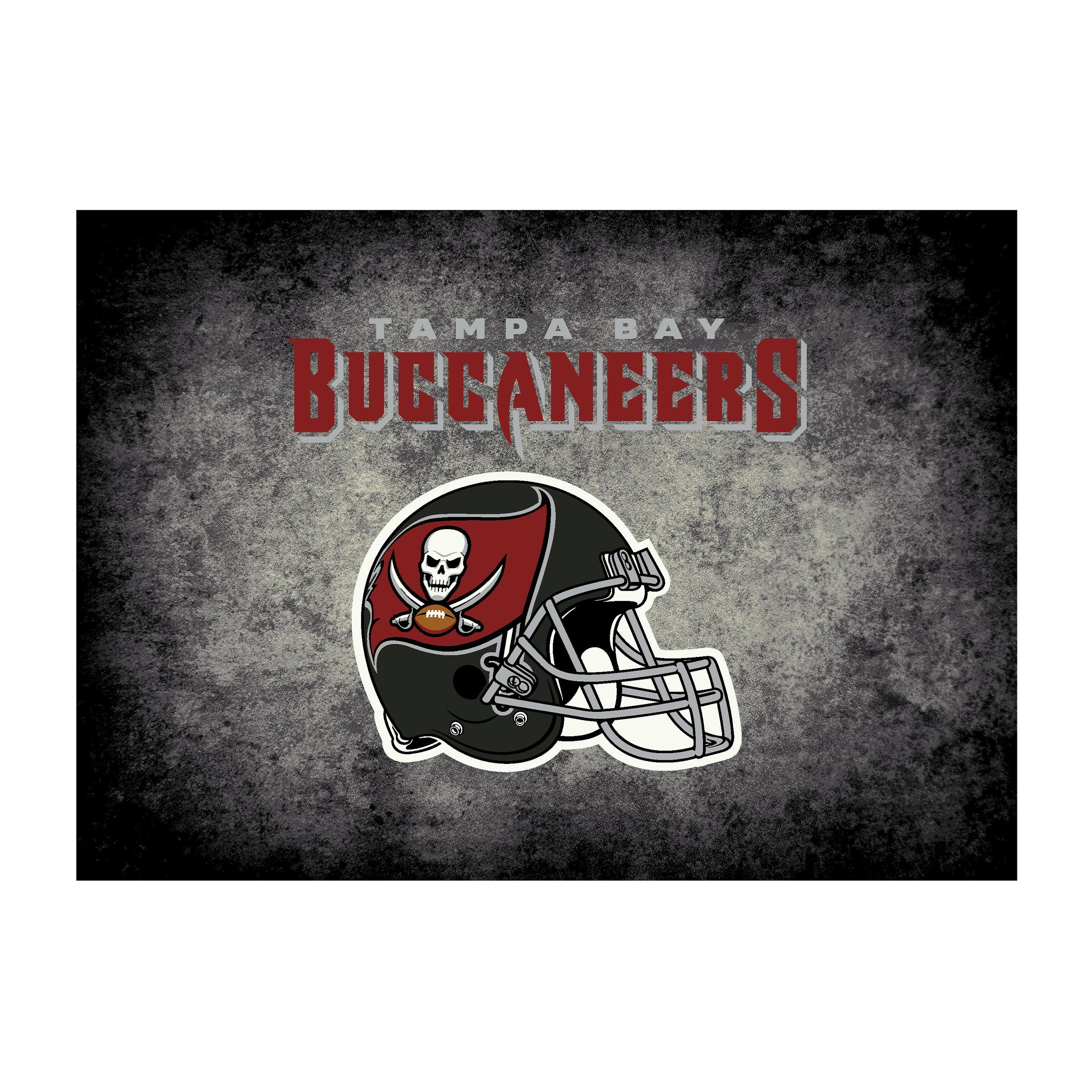 Nfl Tampa Bay Buccaneers Team Logo Area Rug Distressed Design