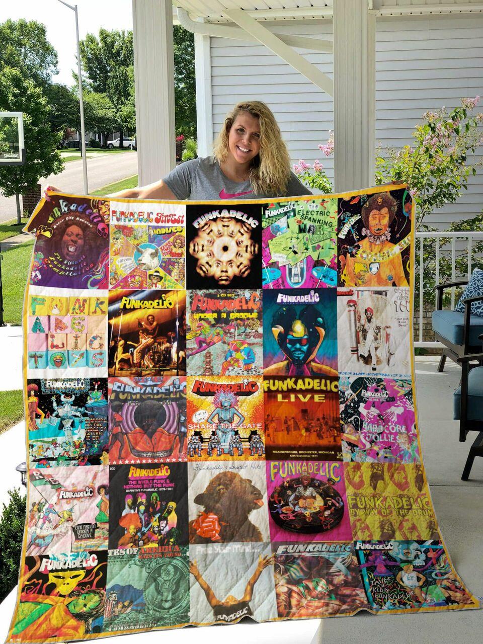 Funkadelic Quilt Blanket For Ver 25