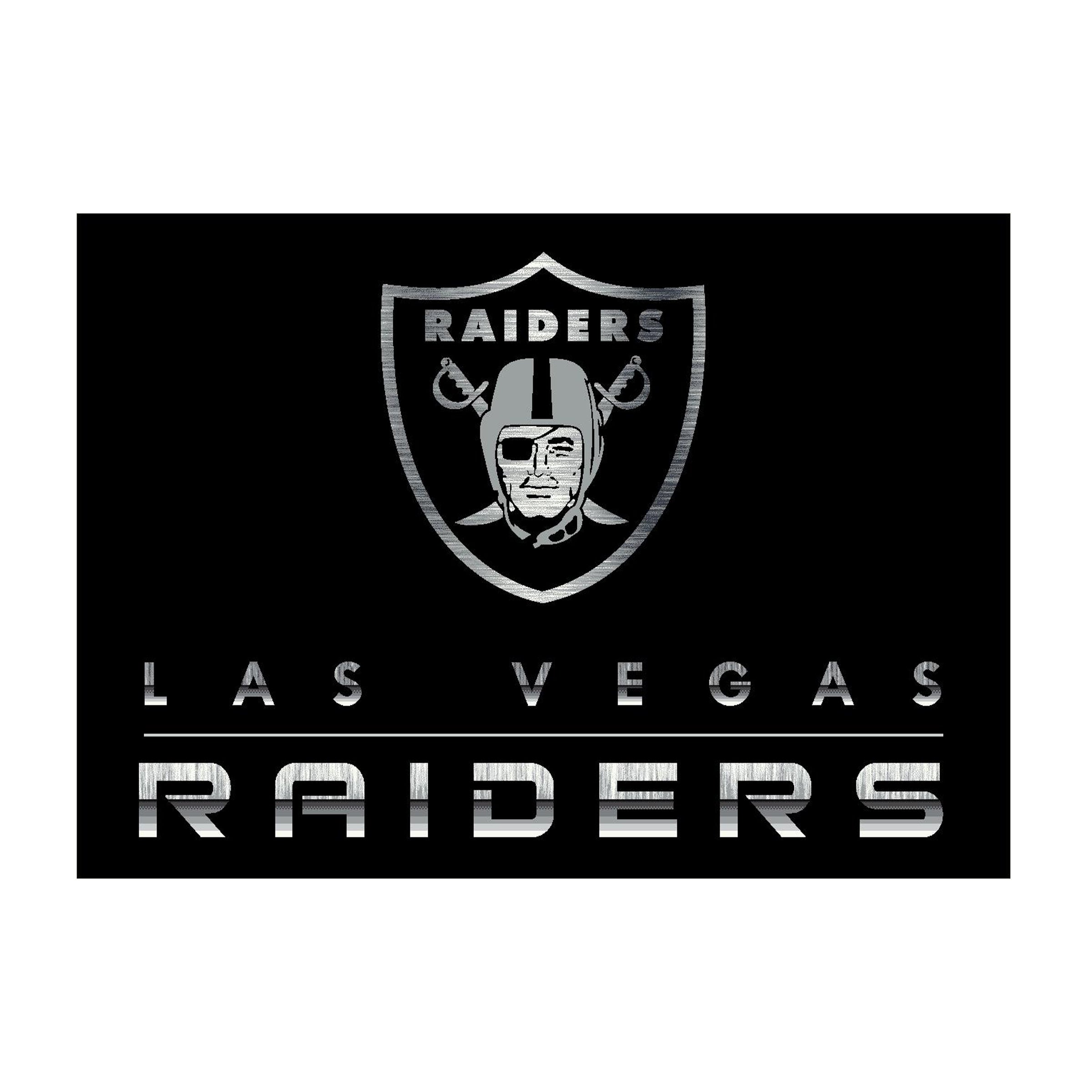 Nfl Las Vegas Raiders Team Logo Area Rug Chrome Design