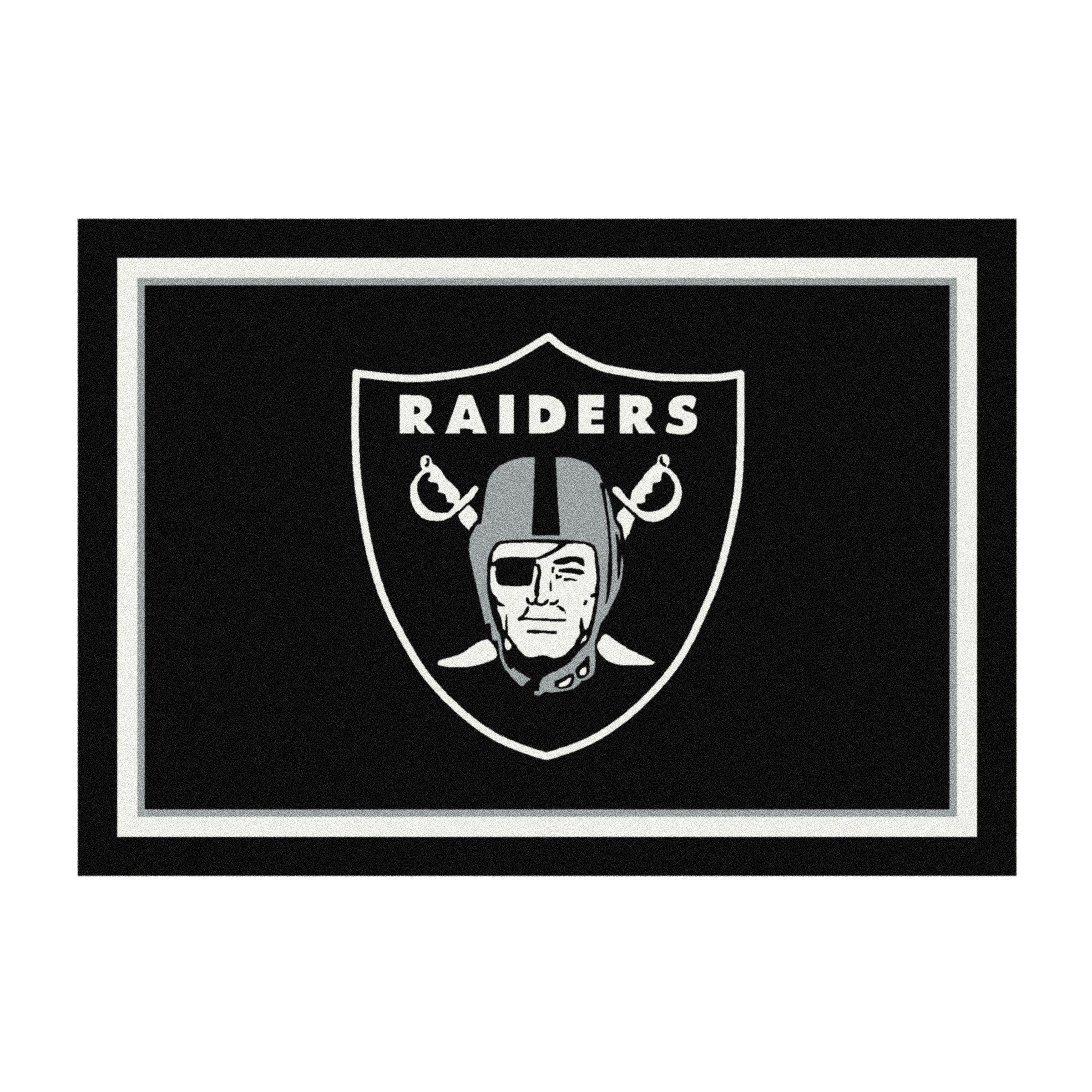 Nfl Las Vegas Raiders Team Logo Area Rug Spirit Design
