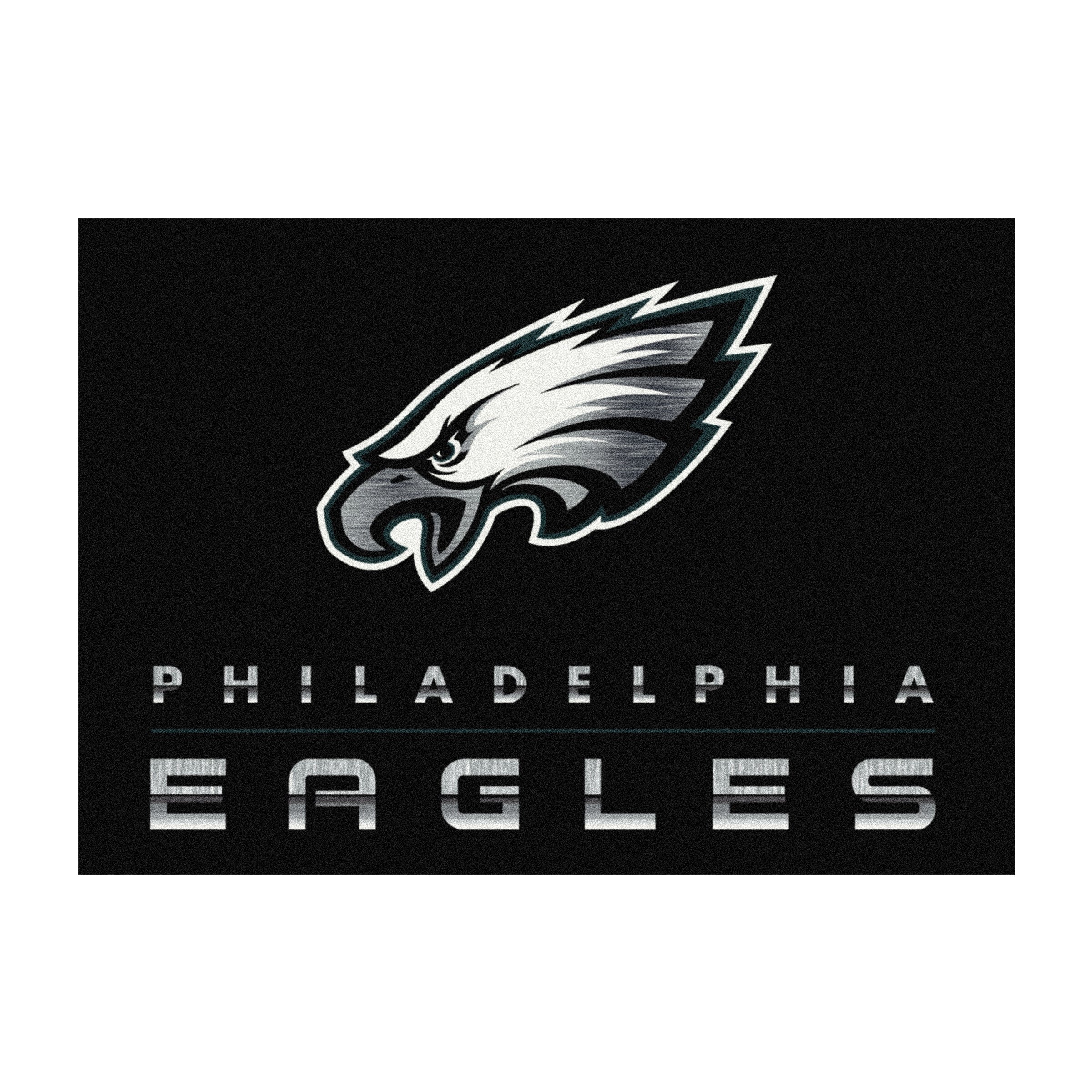 Nfl Philadelphia Eagles Team Logo Area Rug Chrome Design