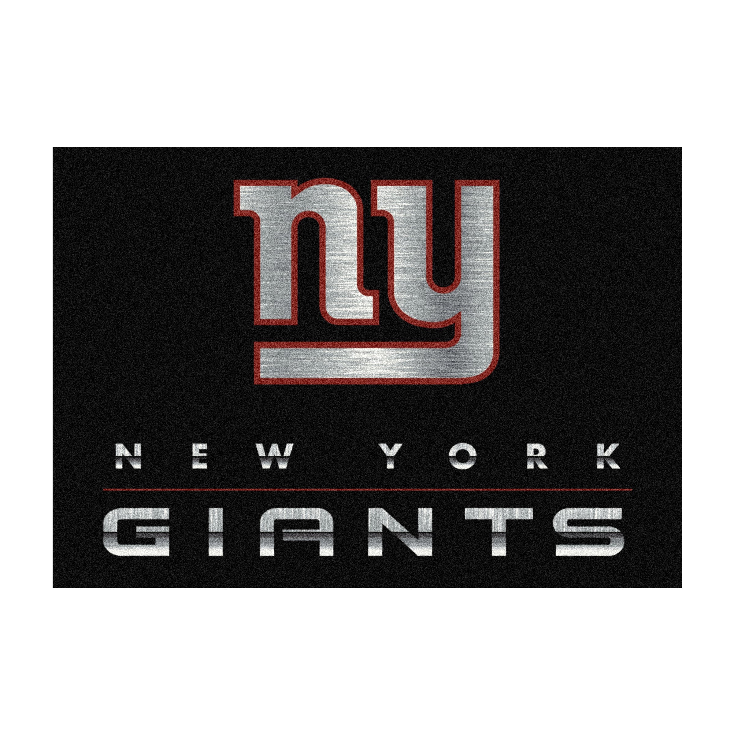 Nfl New York Giants Team Logo Area Rug Chrome Design
