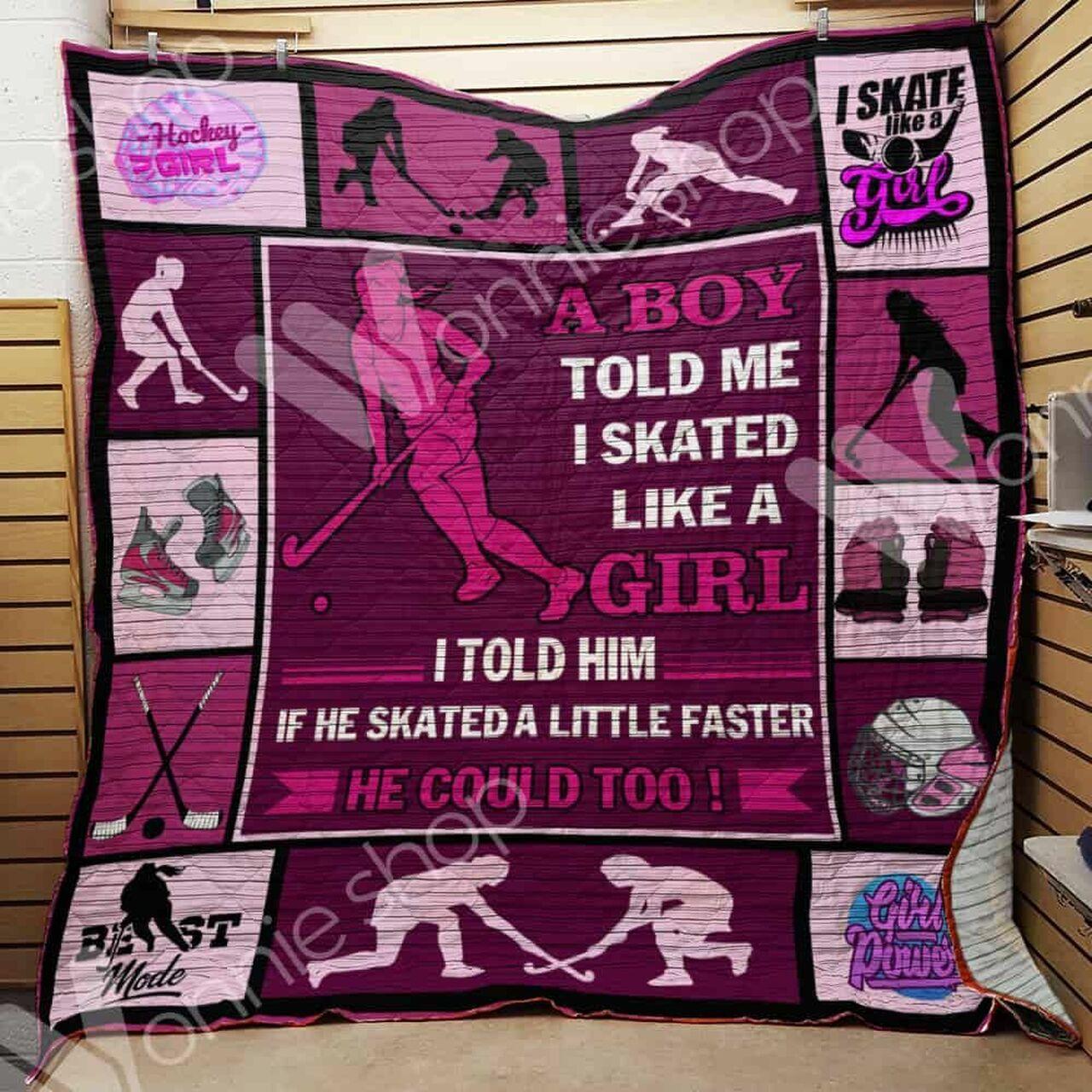 Hockey Girl Quilt Blanket Dhc06021276Td