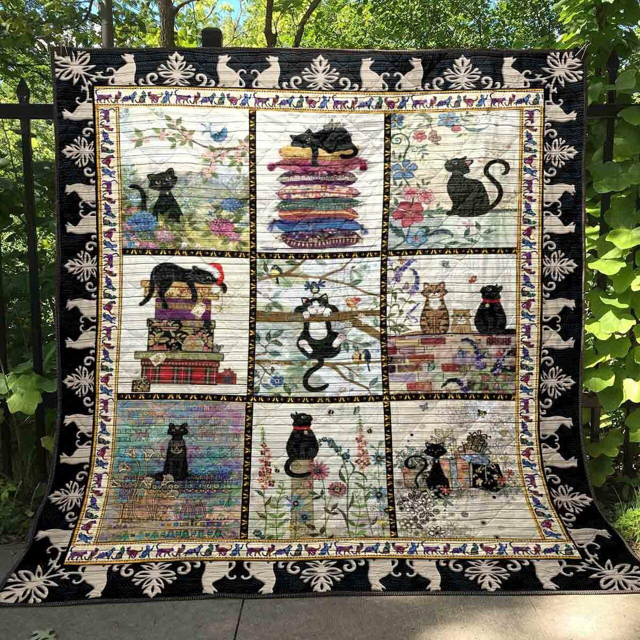 Cat With B Quilt Blanket Dhc020120911Td