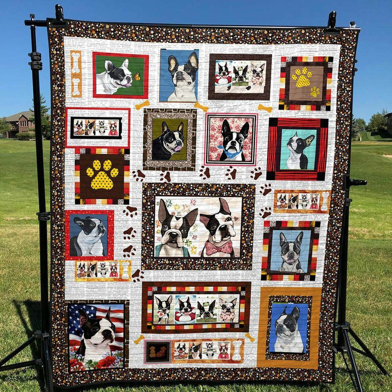 Boston Terrier Back To Me Quilt Blanket Dhc020120927Td