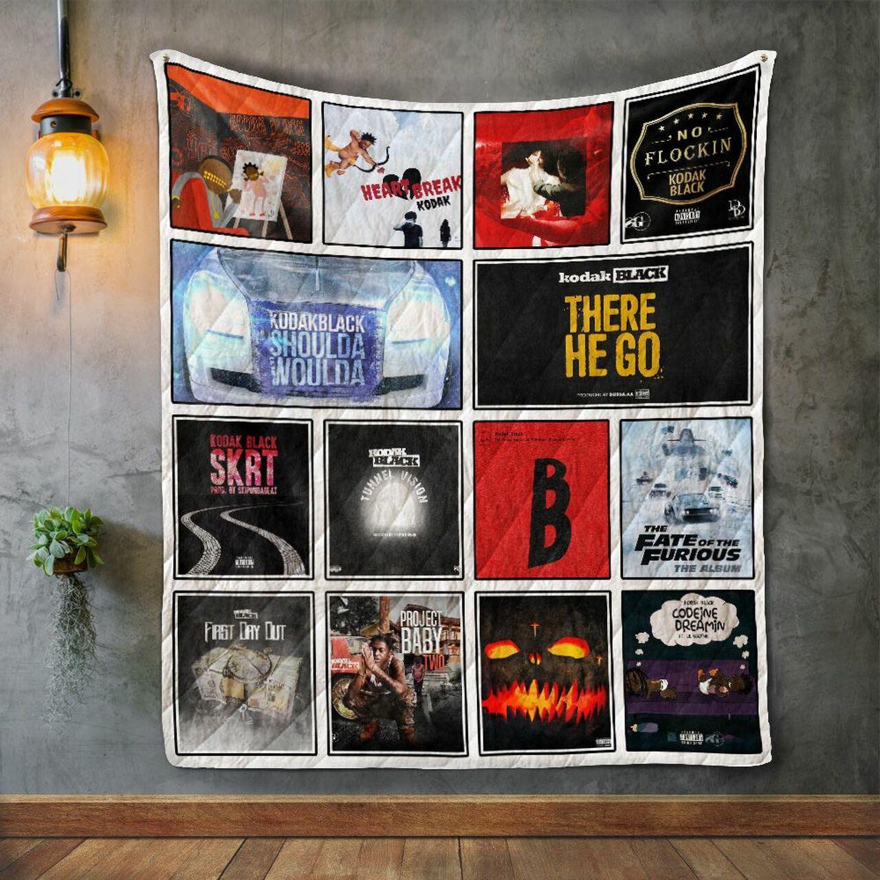 Kodak Black Quilt Blanket