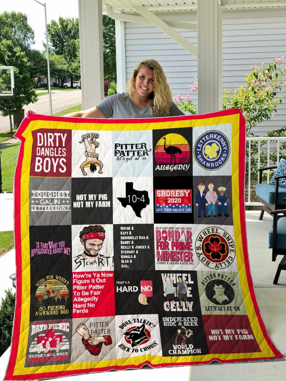 Letterkenny Pitter Patter Quilt Blanket