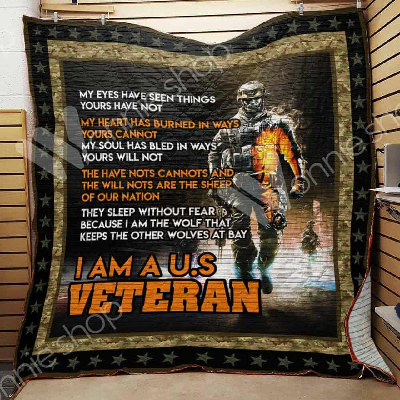 Us Veteran Quilt Blanket Dhc03021422Td
