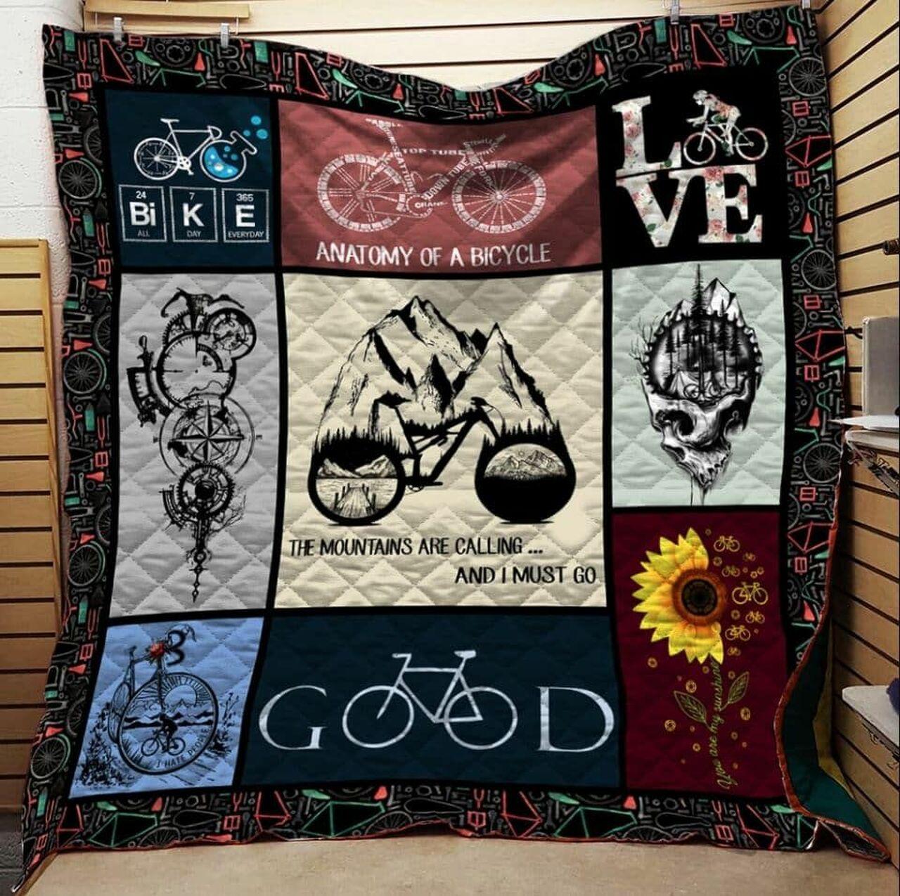 Cycling Cycling Mountain Quilt Blanket Dhc3112954Td