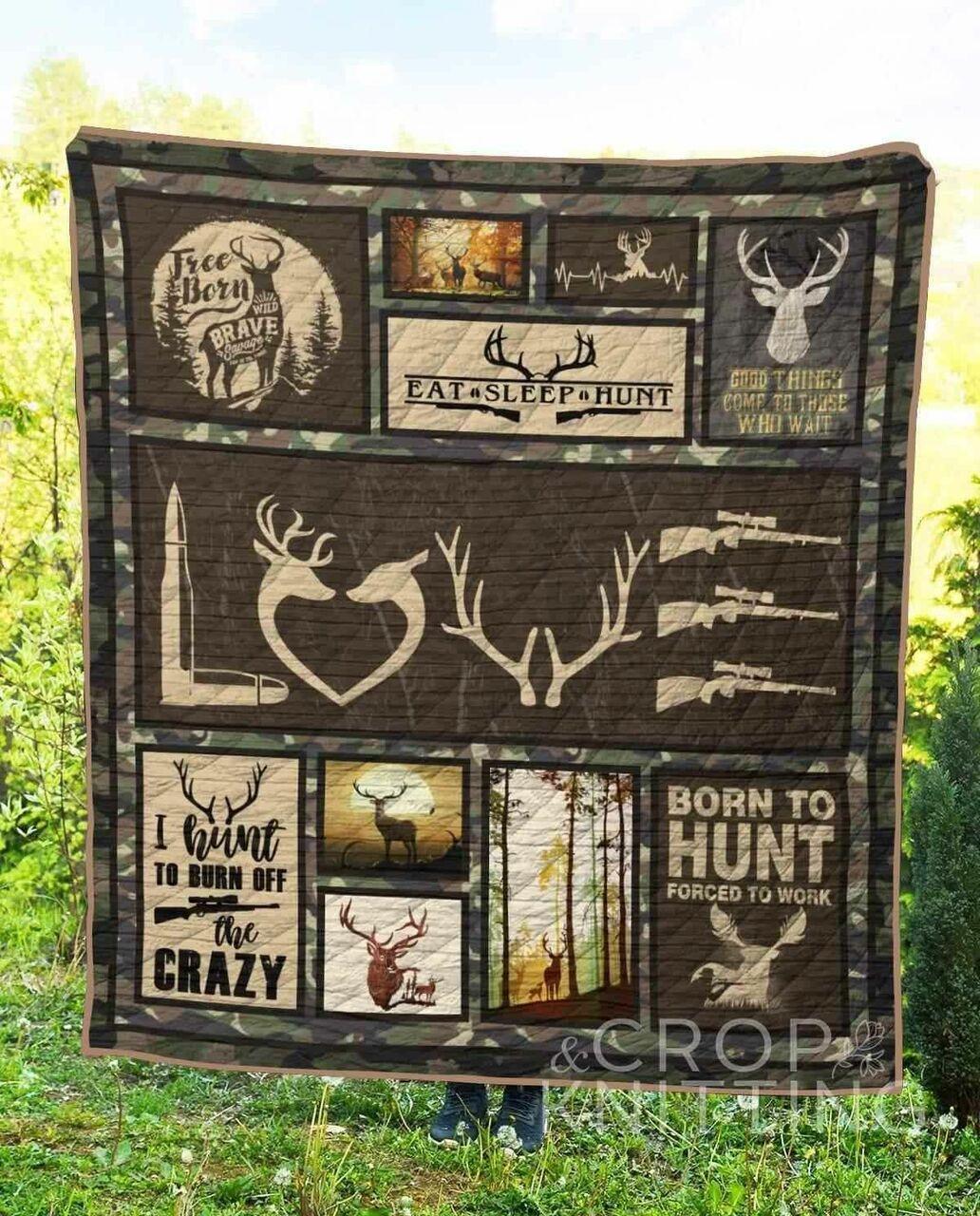 Hunting 9 Blanket Th1307 Quilt