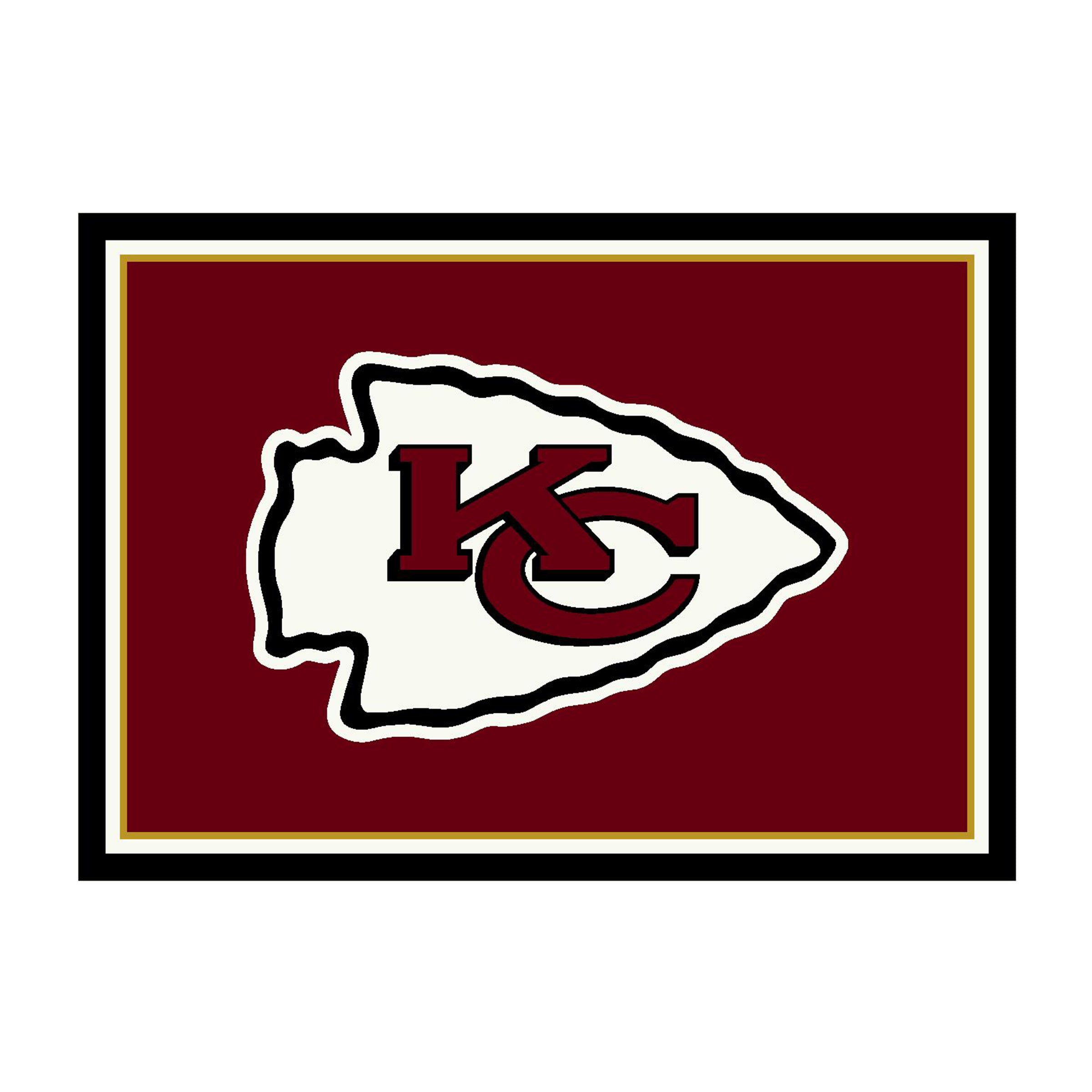 Nfl Kansas City Chiefs Team Logo Area Rug Spirit Design