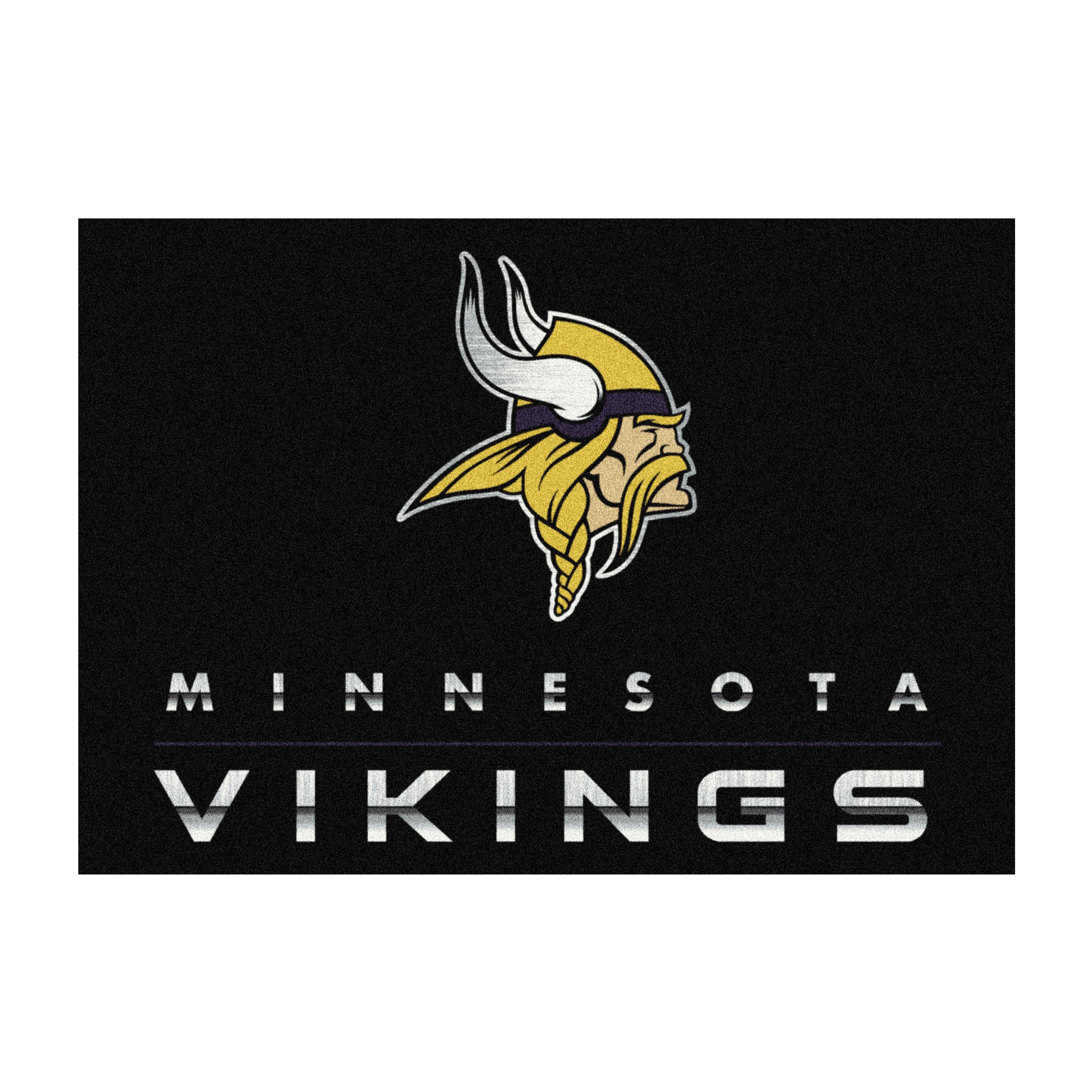 Nfl Minnesota Vikings Team Logo Area Rug Chrome Design