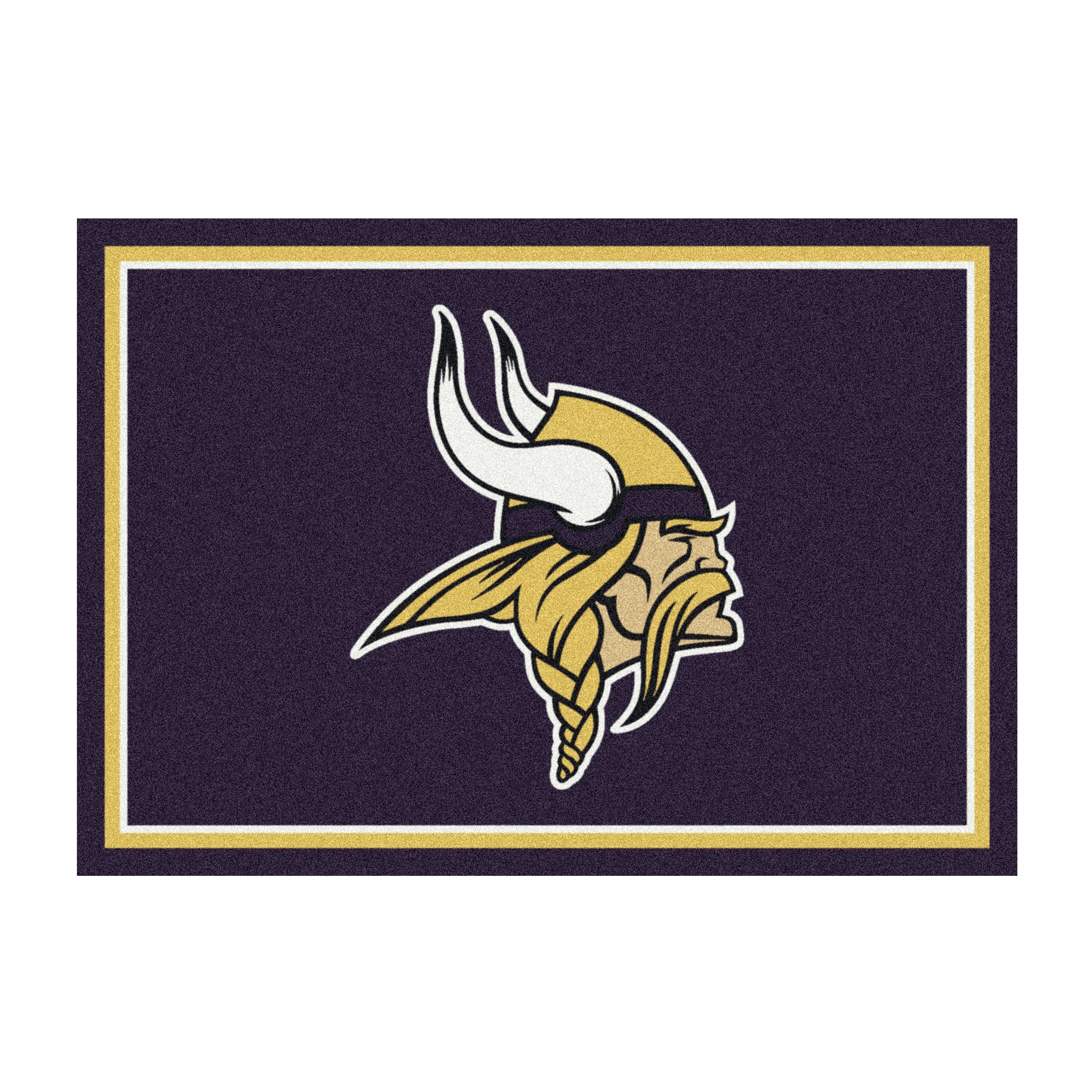 Nfl Minnesota Vikings Team Logo Area Rug Spirit Design