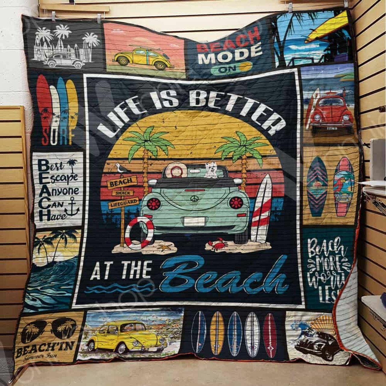 Beach Bug Car Quilt Blanket Dhc01021277Td