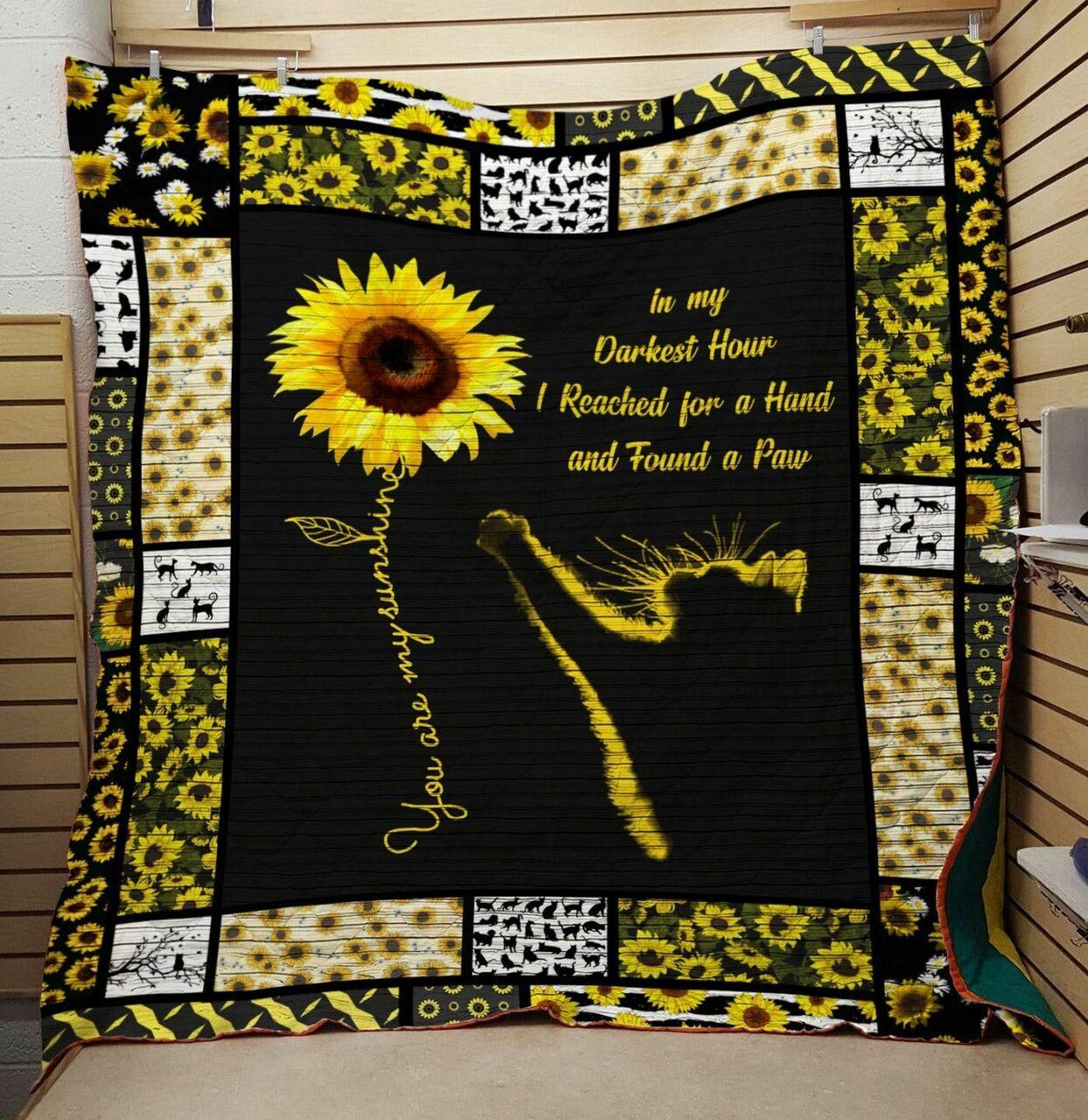 Cat Aunflo Quilt Blanket Dhc1402852Td