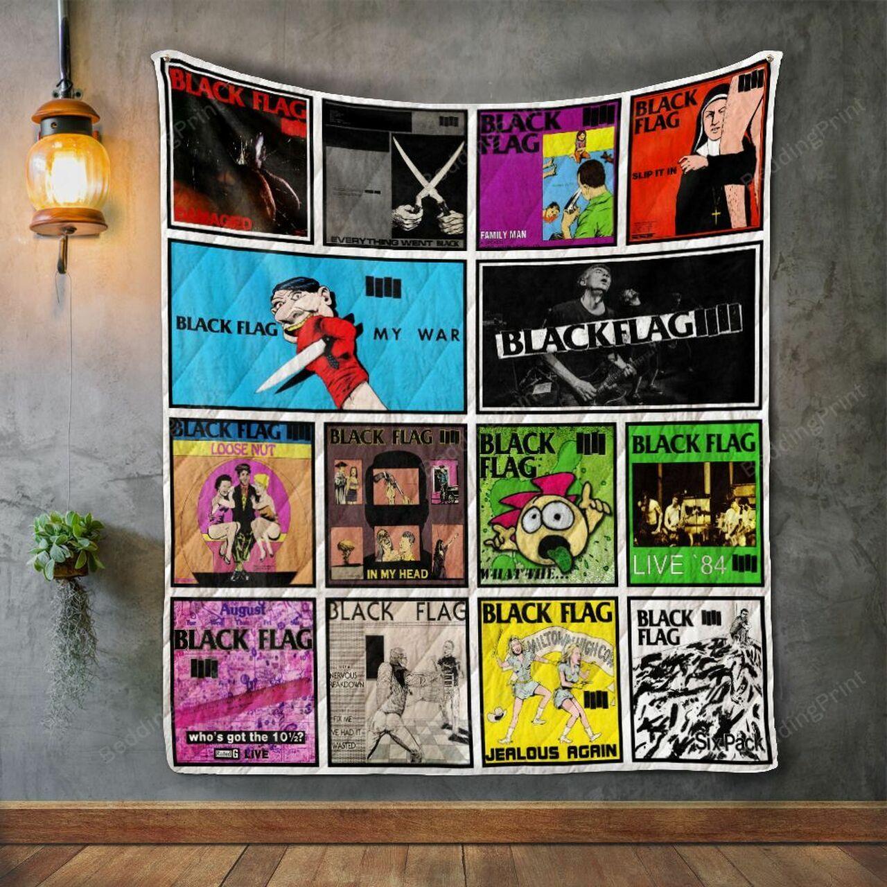 Black Flag Album Co Quilt Blanket