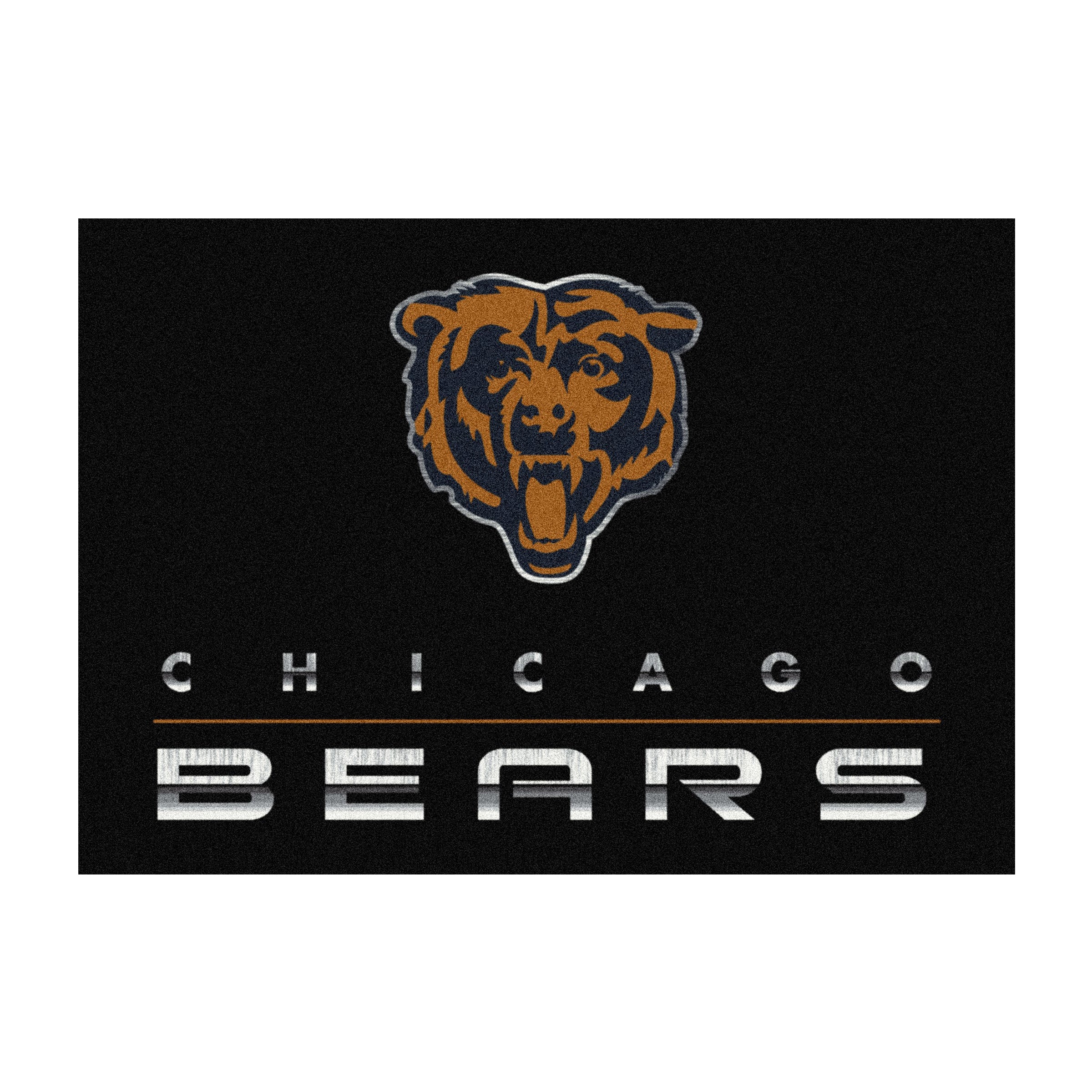 Nfl Chicago Bears Team Logo Area Rug Chrome Design