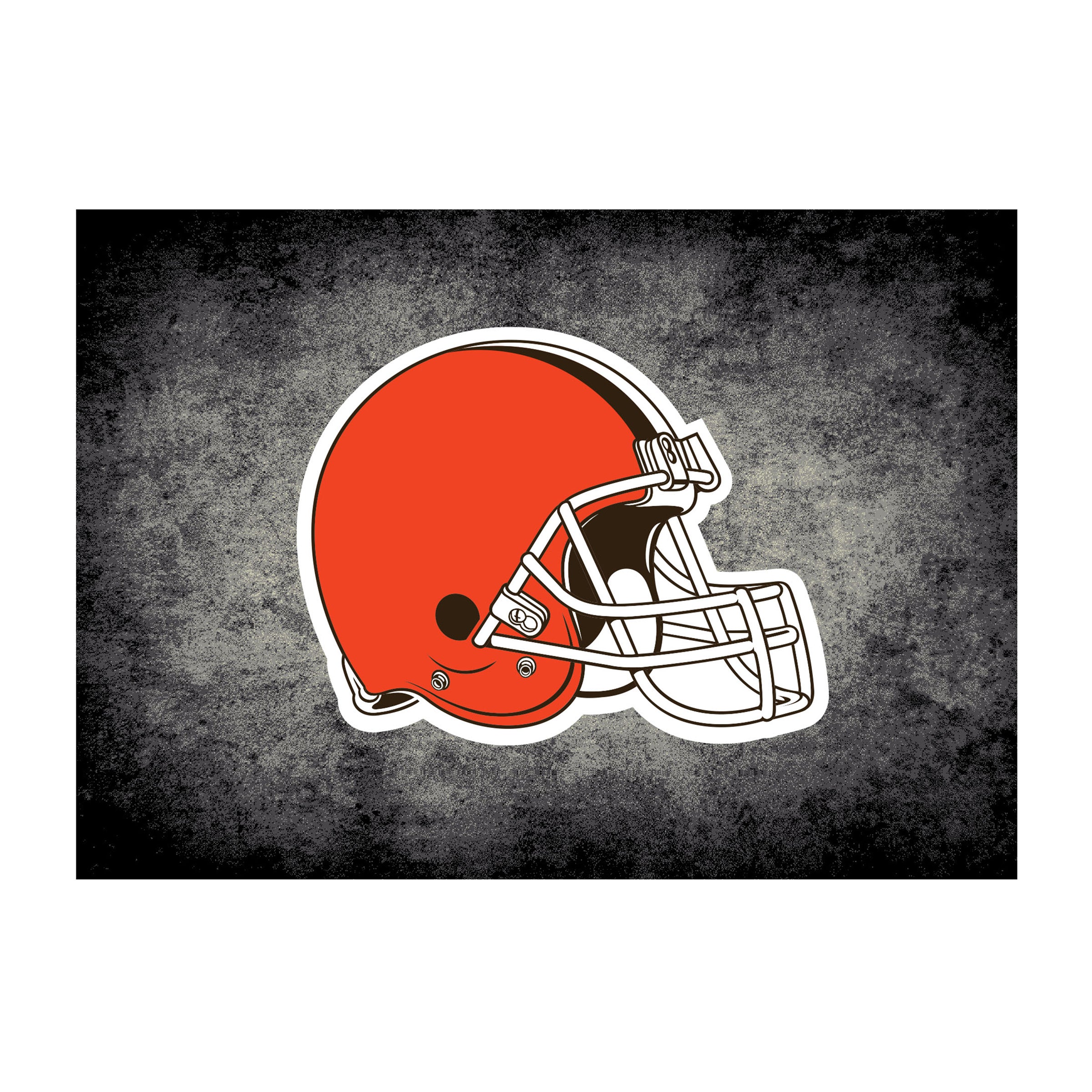 Nfl Cleveland Browns Team Logo Area Rug Distressed Design