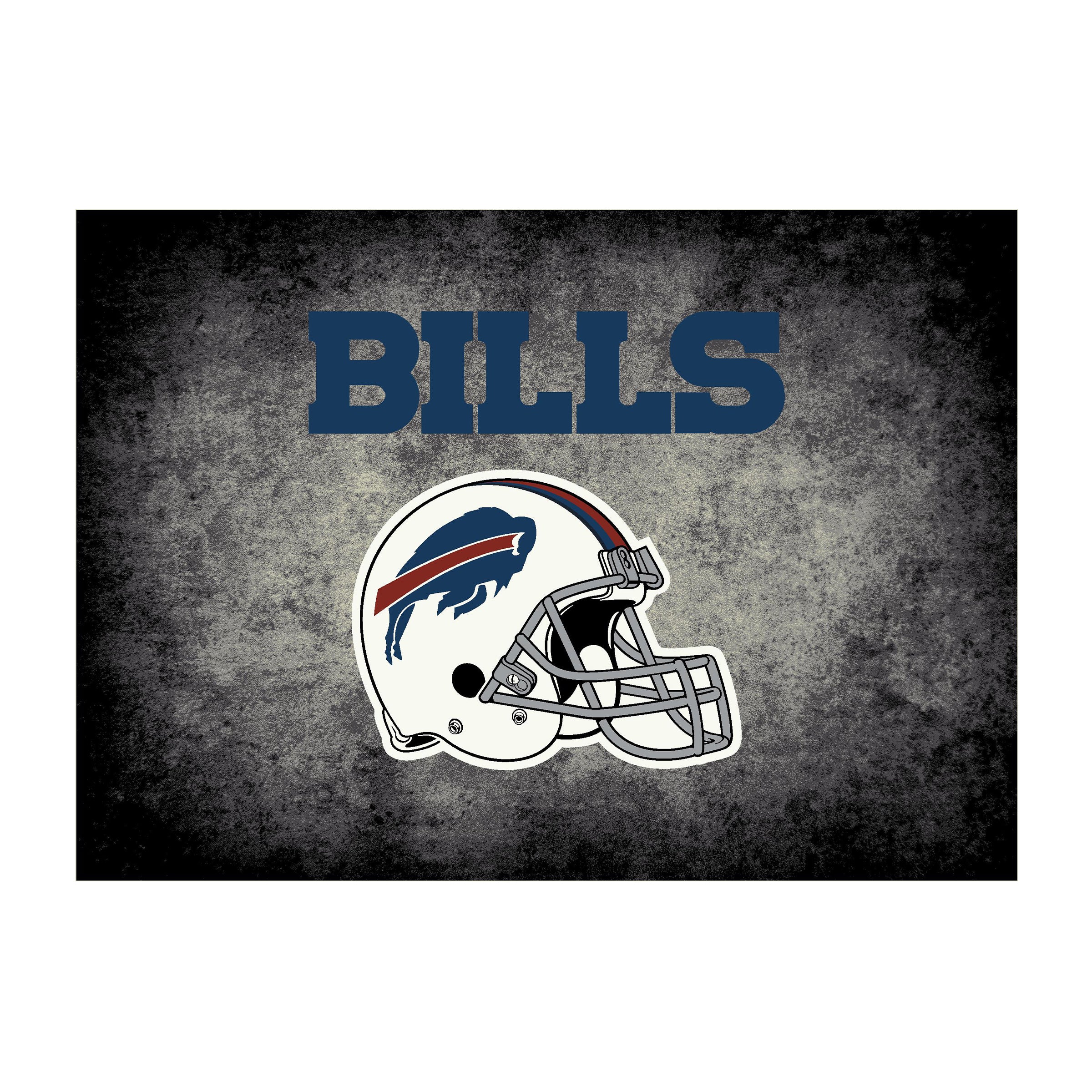 Nfl Buffalo Bills Team Logo Area Rug Distressed Design