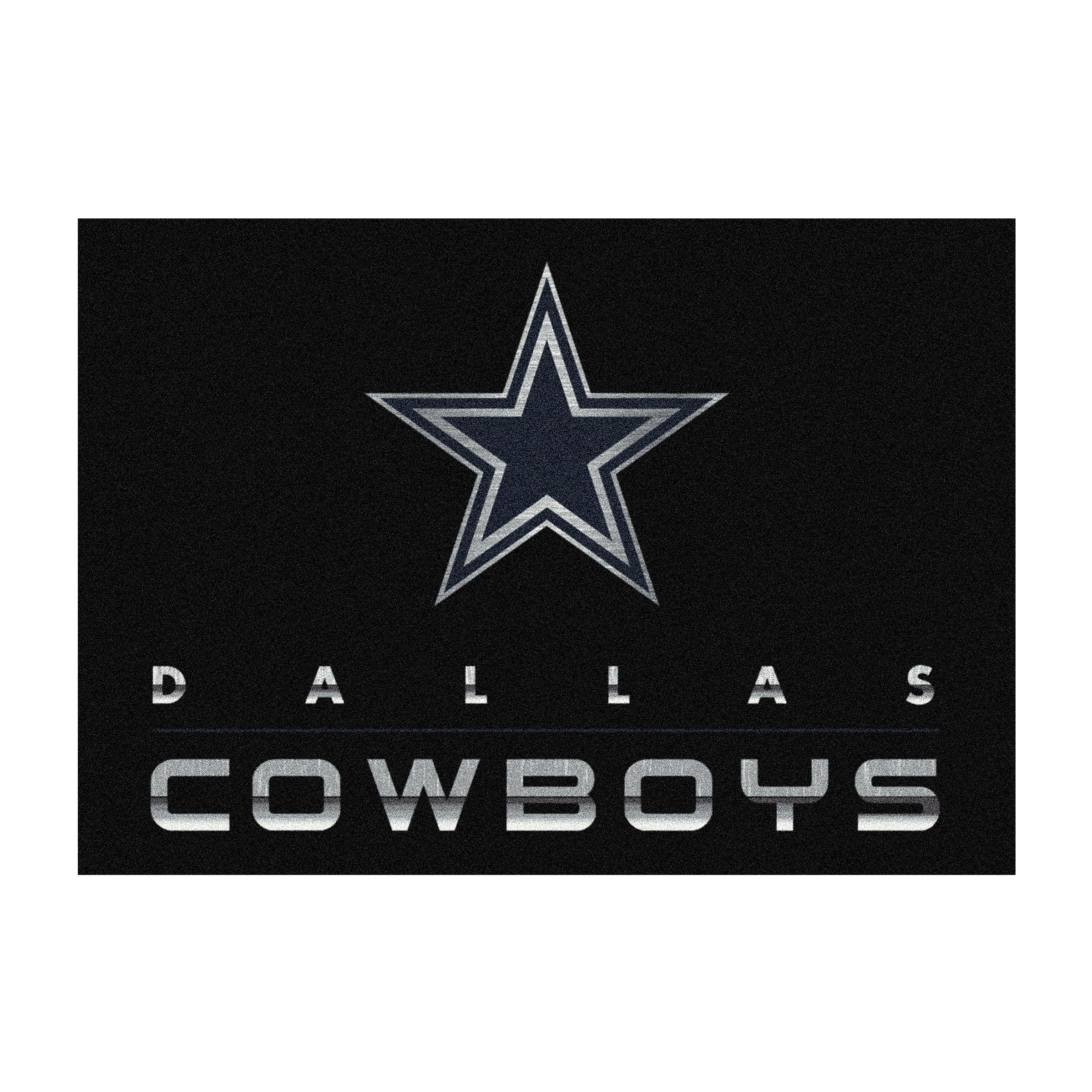Nfl Dallas Cowboys Team Logo Area Rug Chrome Design