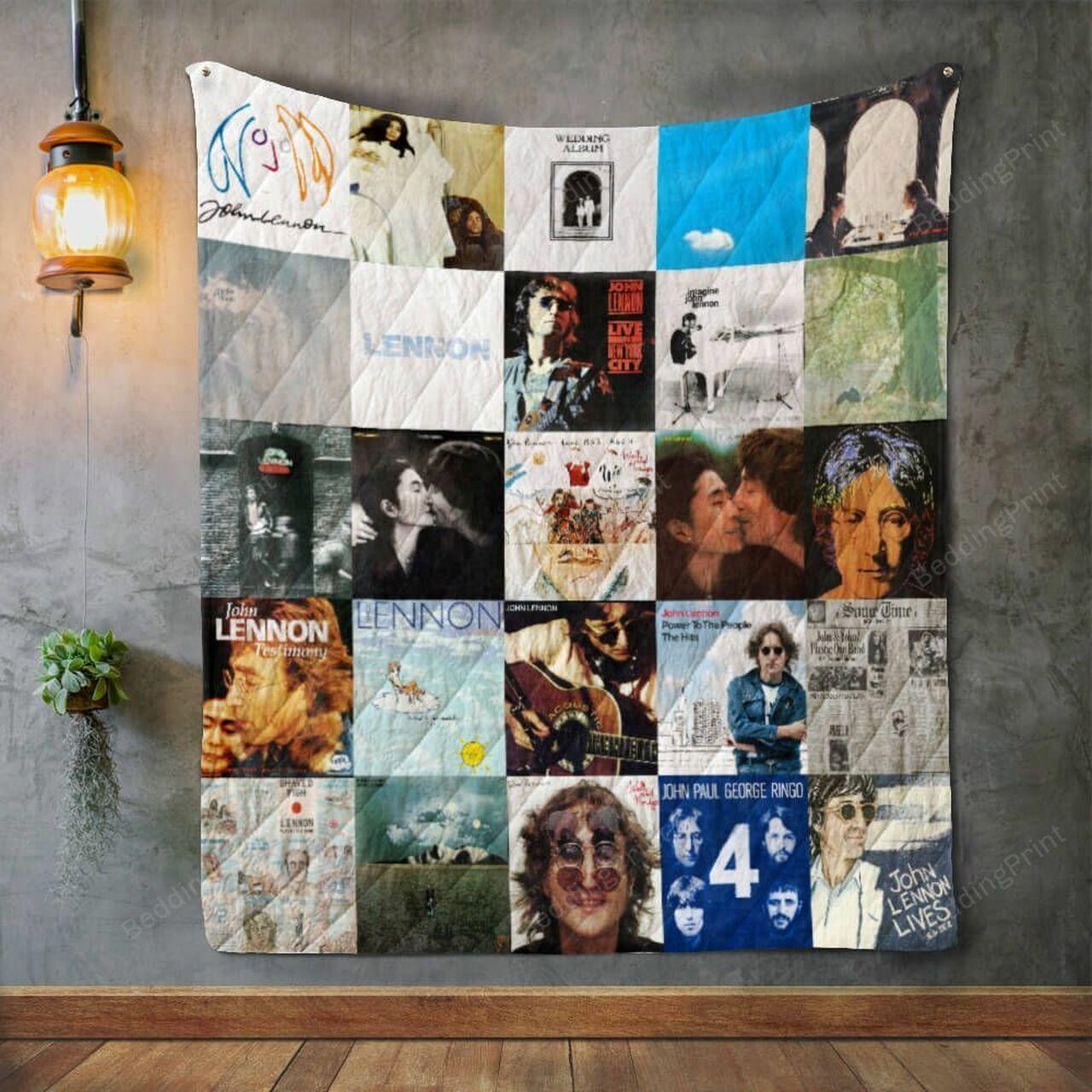 John Lenntyle 3 Album Co Quilt Blanket