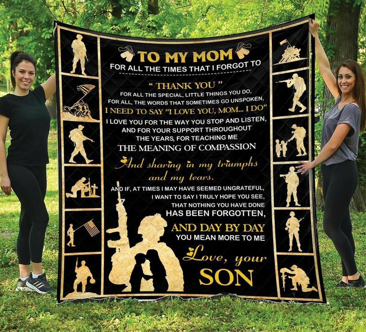 To My Mom Thank You Quilt Blanket Dhc1402828Td