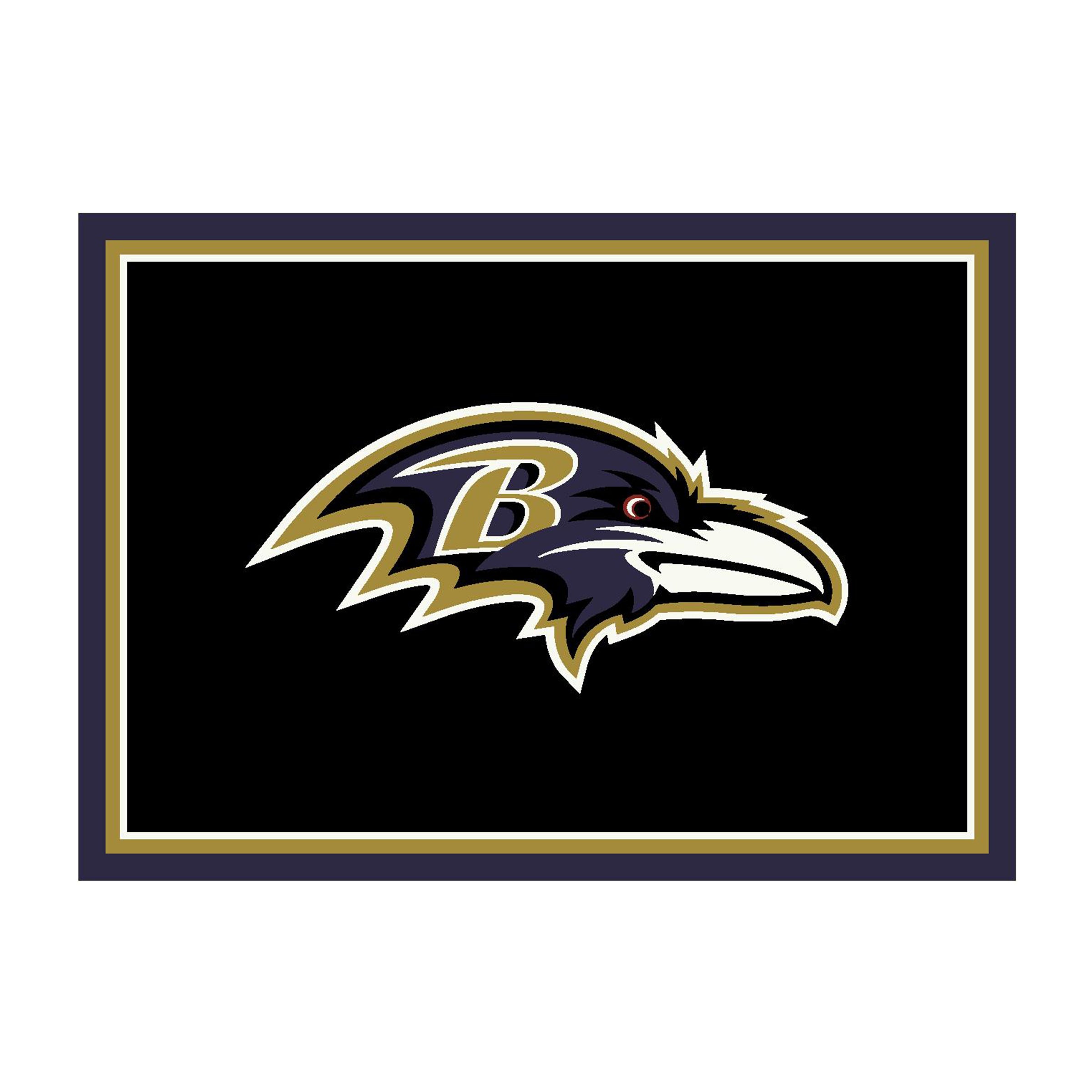 Nfl Baltimore Ravens Team Logo Area Rug Spirit Design