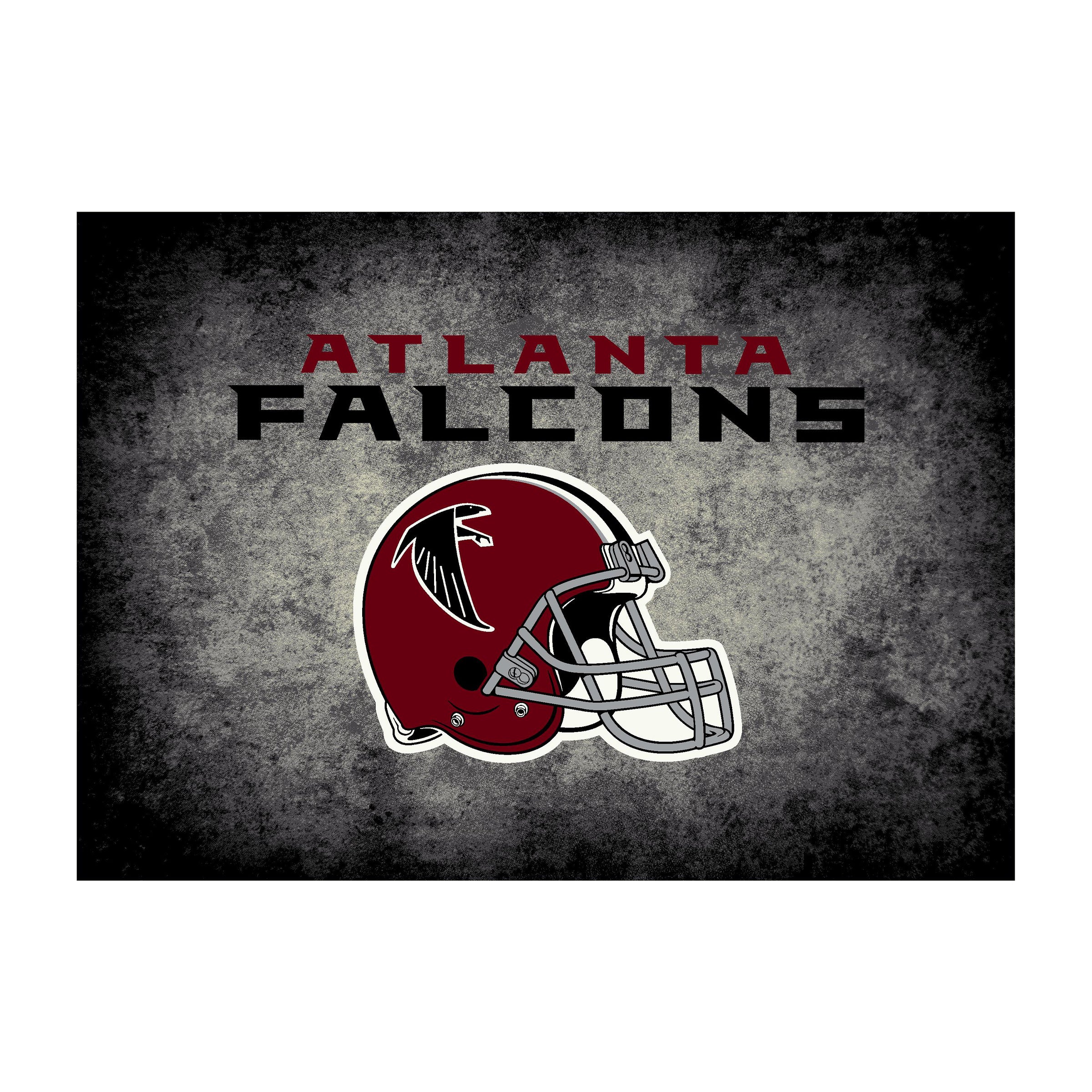 Nfl Atlanta Falcons Team Logo Area Rug Distressed Design