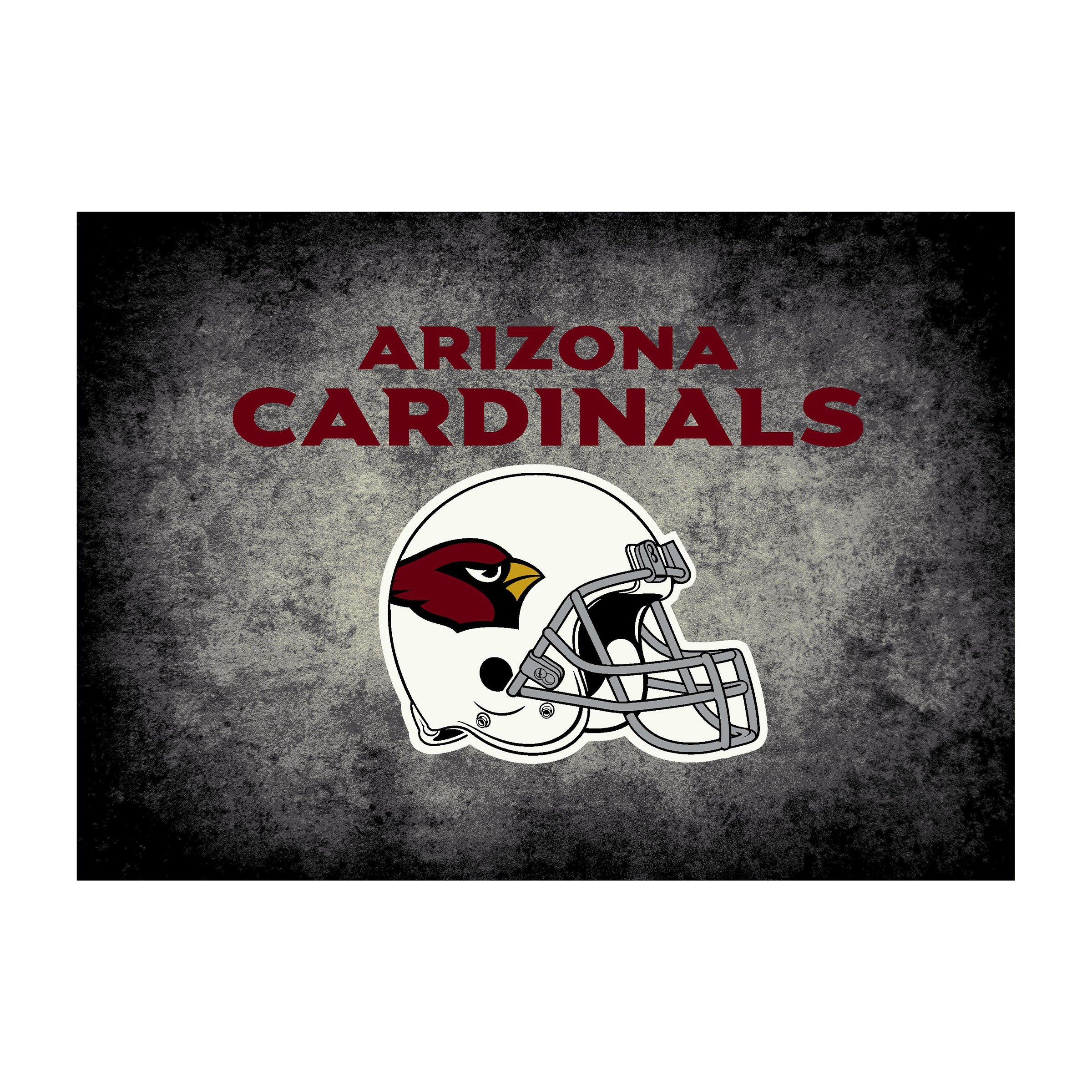 Nfl Arizona Cardinals Team Logo Area Rug Distressed Design