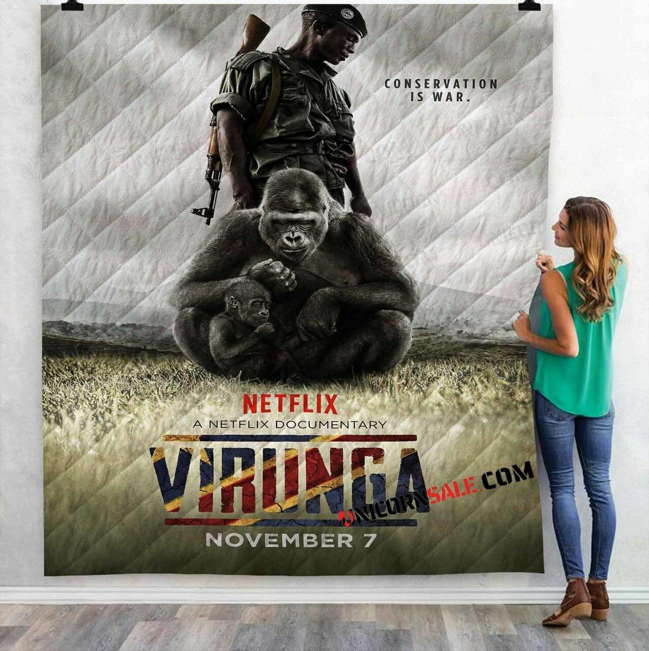 Netflix Movie Virunga D 3Dtomized onalized Quilt Blanket